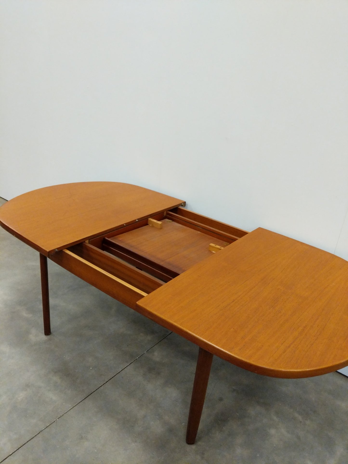 Vintage Mid Century Modern Teak Extendable Dining Table