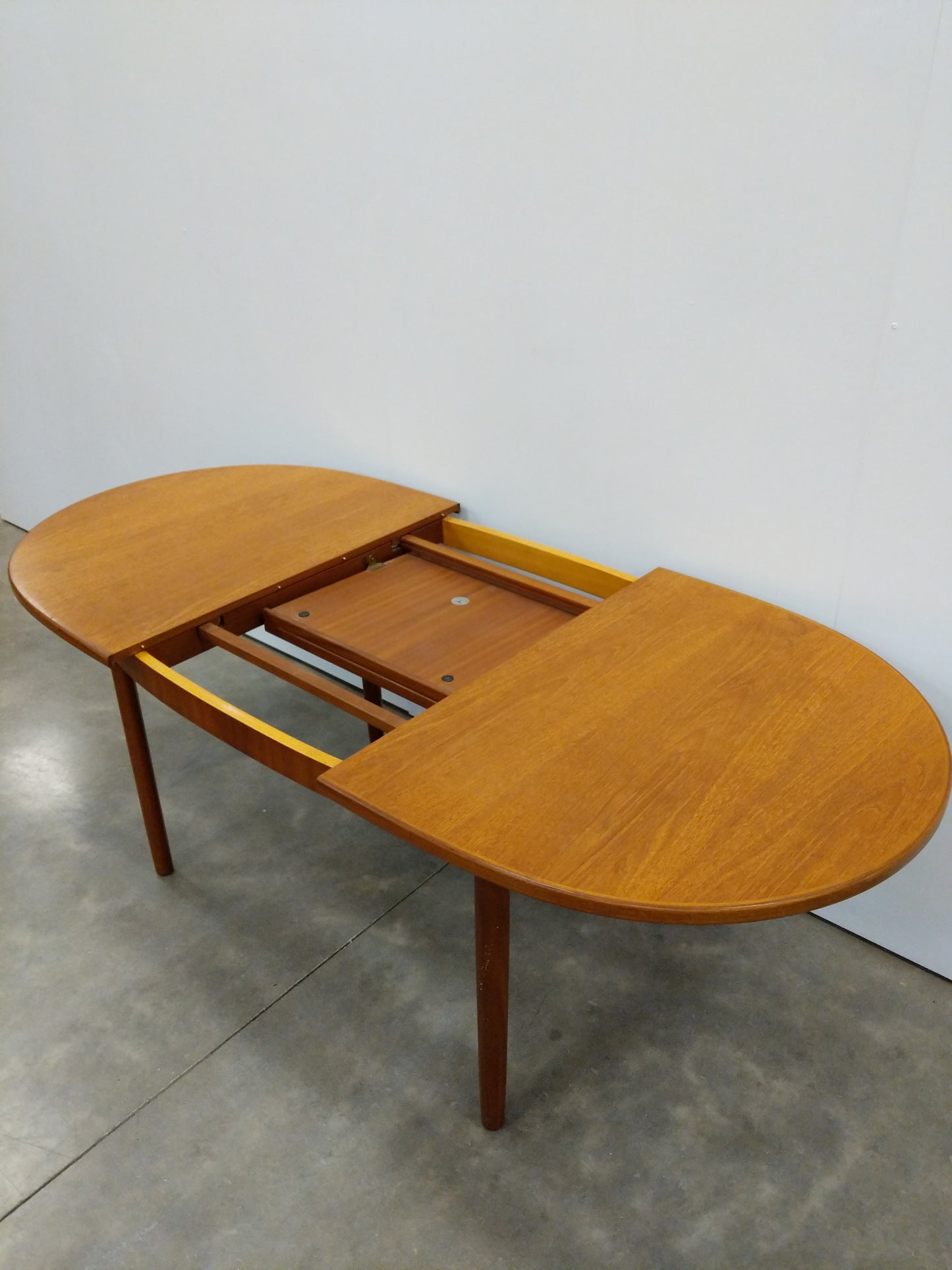 Vintage Mid Century Modern Teak Extendable Dining Table by McIntosh
