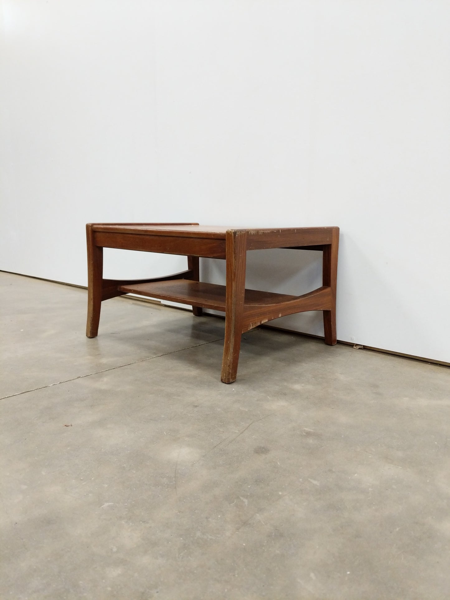 Vintage Danish Modern Teak Side Table / Small Coffee Table