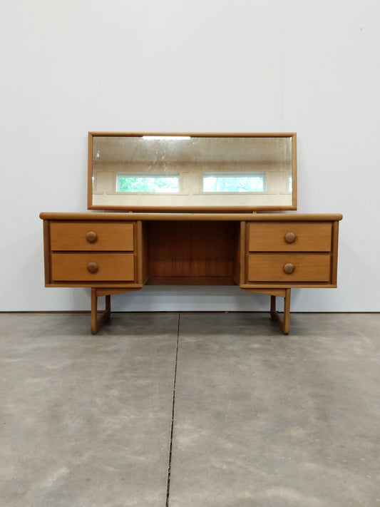Vintage Mid Century Modern Teak Dressing Table / Desk