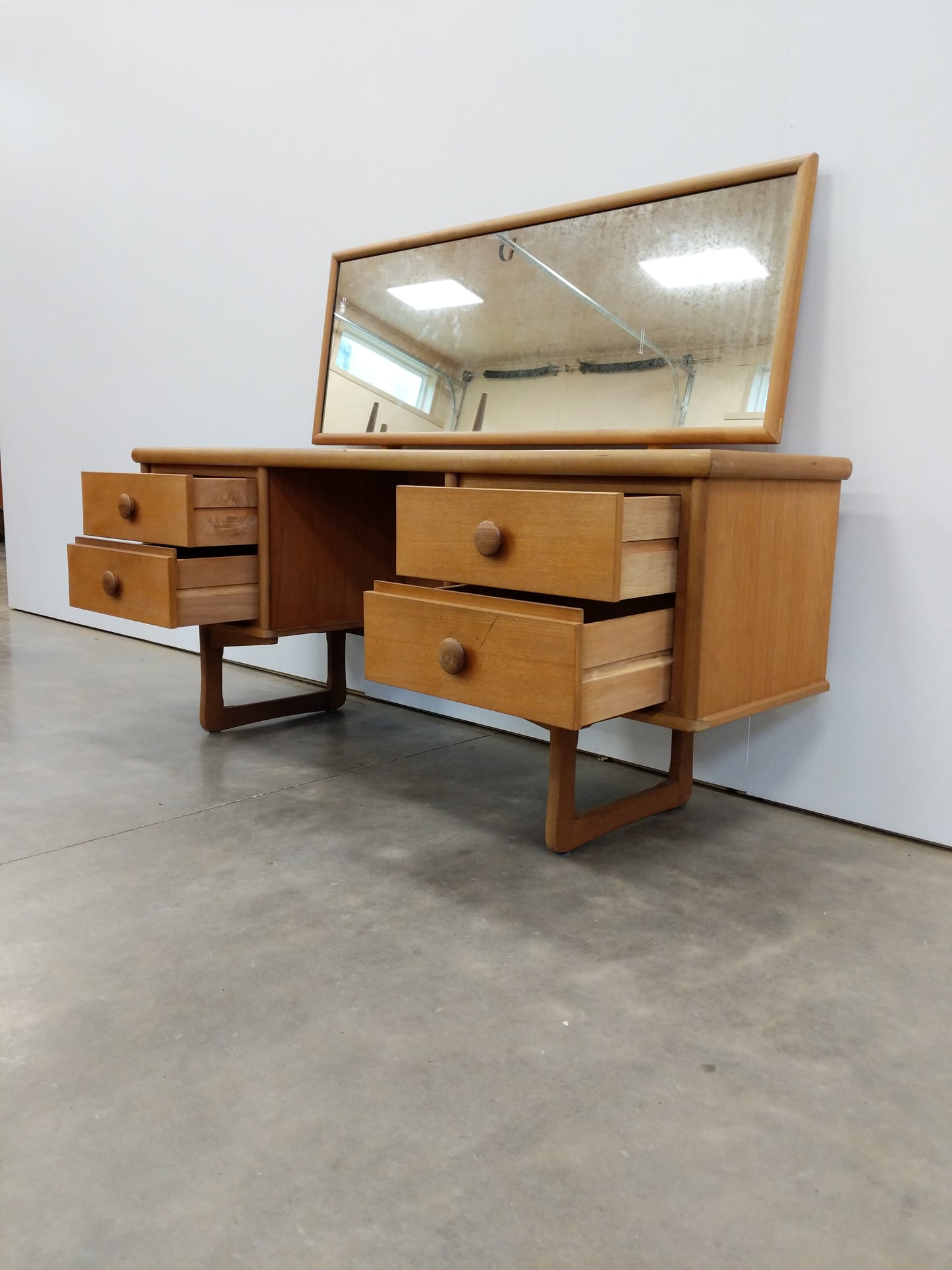 Vintage Mid Century Modern Teak Dressing Table / Desk