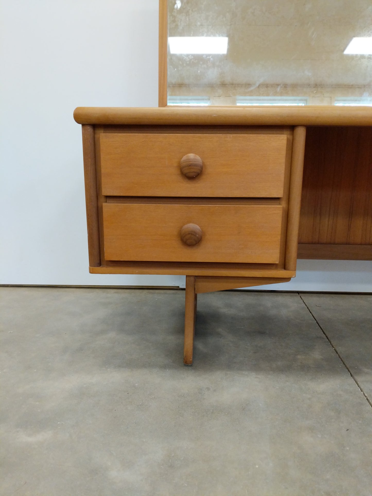 Vintage Mid Century Modern Teak Dressing Table / Desk