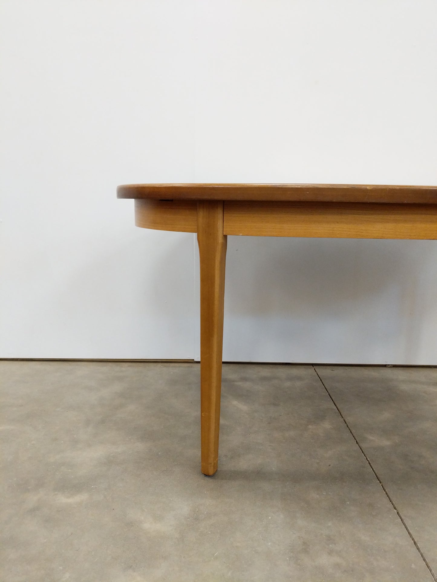 Vintage Mid Century Modern Teak Extendable Dining Table
