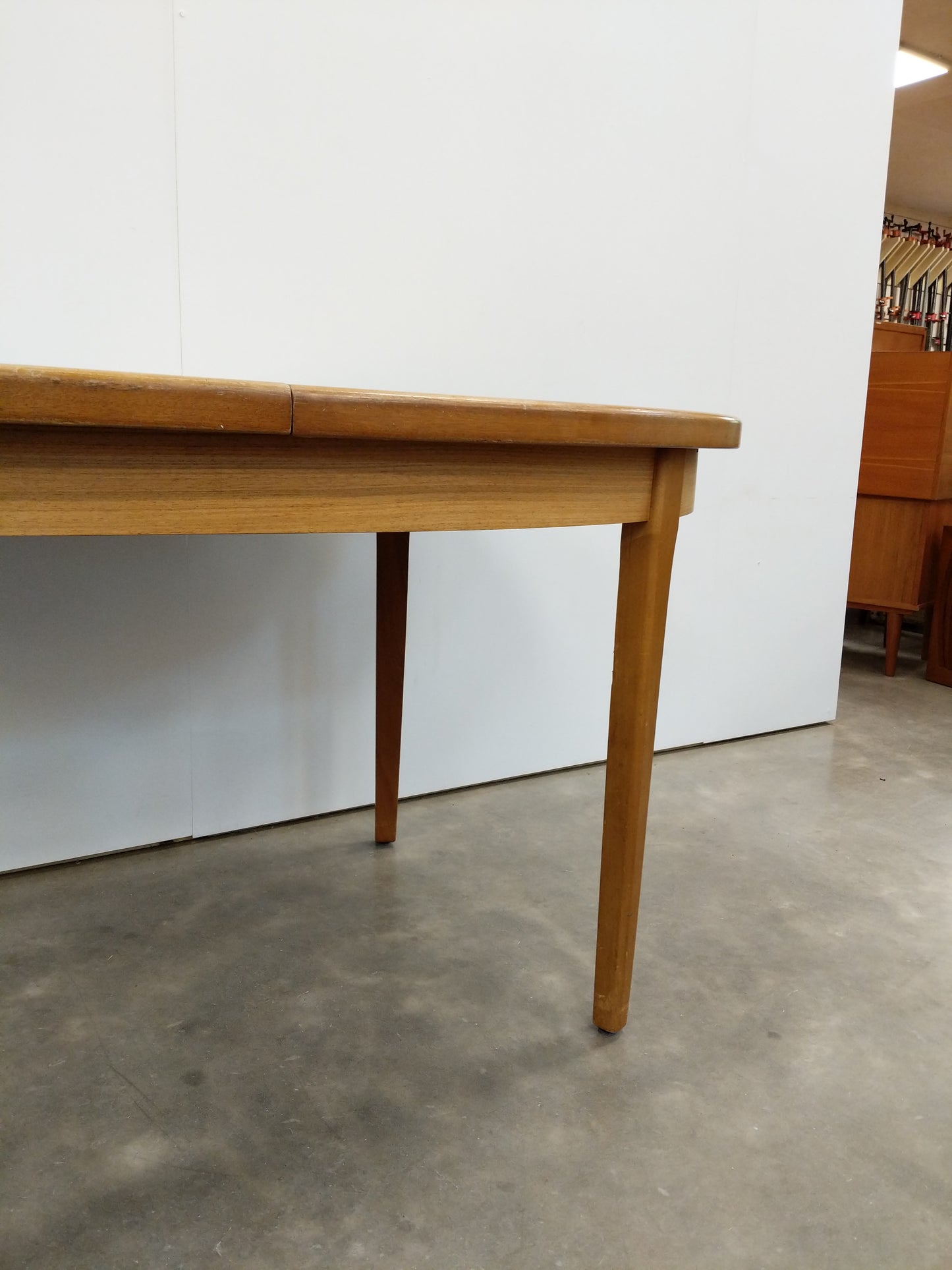 Vintage Mid Century Modern Teak Extendable Dining Table