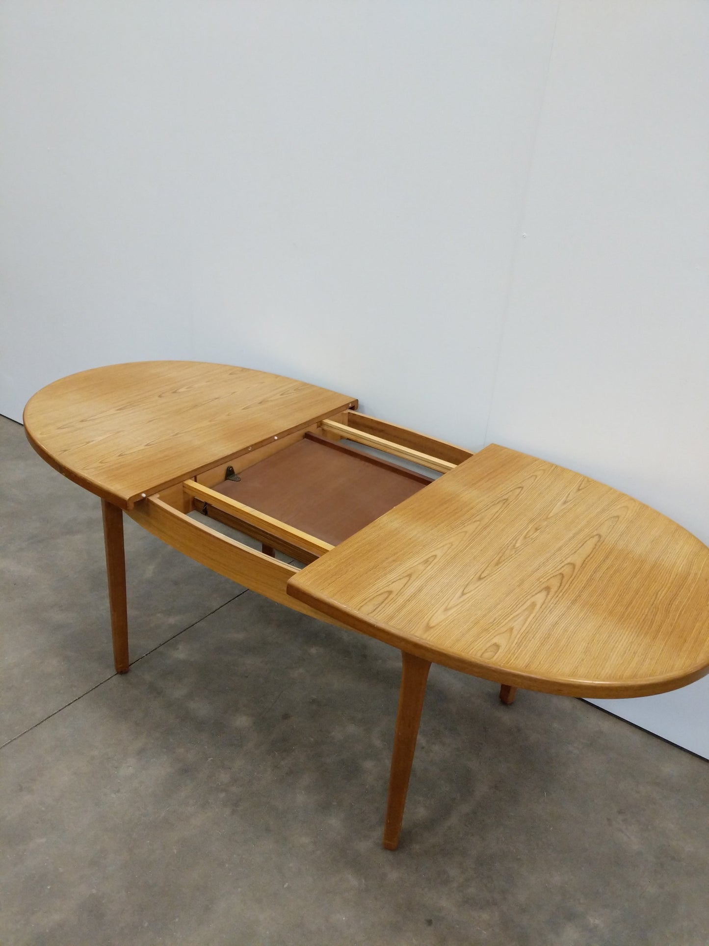 Vintage Mid Century Modern Teak Extendable Dining Table