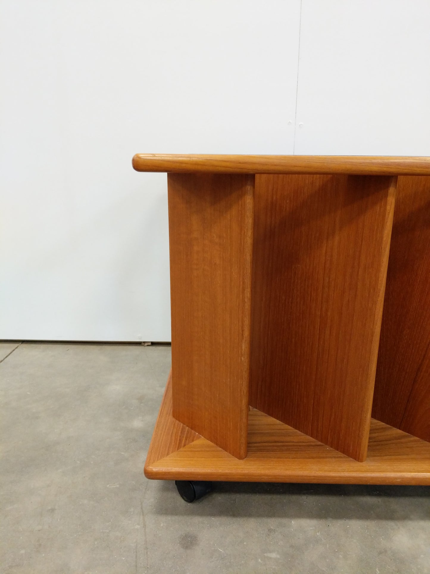 Vintage Mid Century Modern Teak Side Table with Record Storage by G Plan