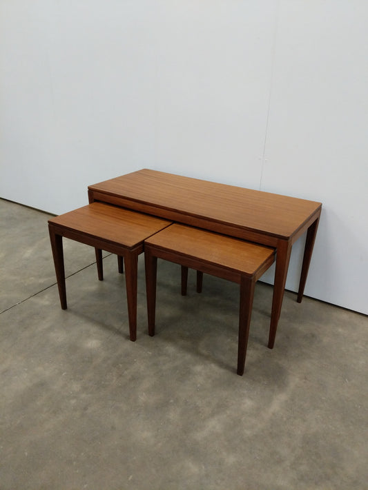 Set of Vintage Mid Century Modern Teak Nesting Tables by Richard Hornby