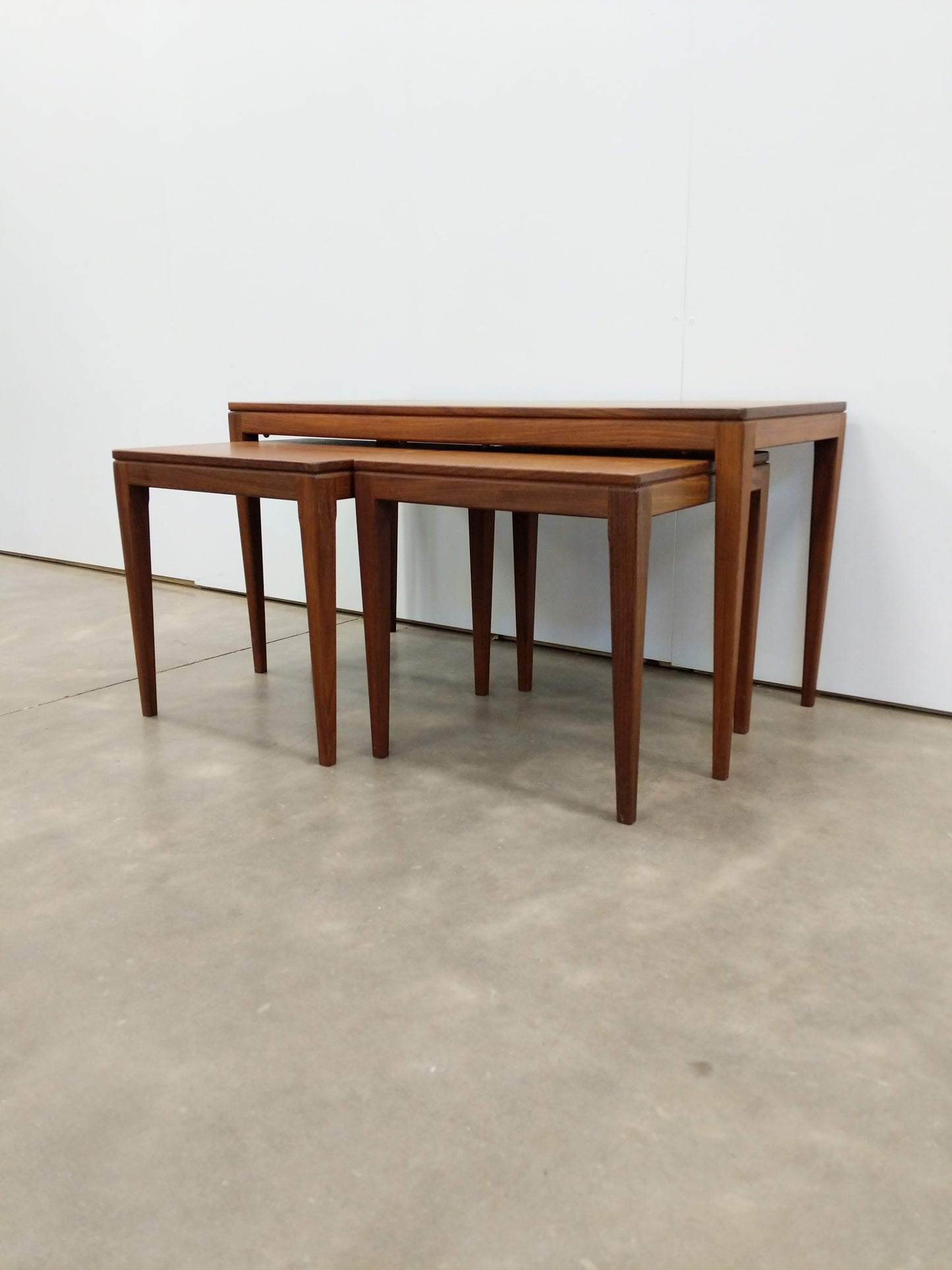 Set of Vintage Mid Century Modern Teak Nesting Tables by Richard Hornby