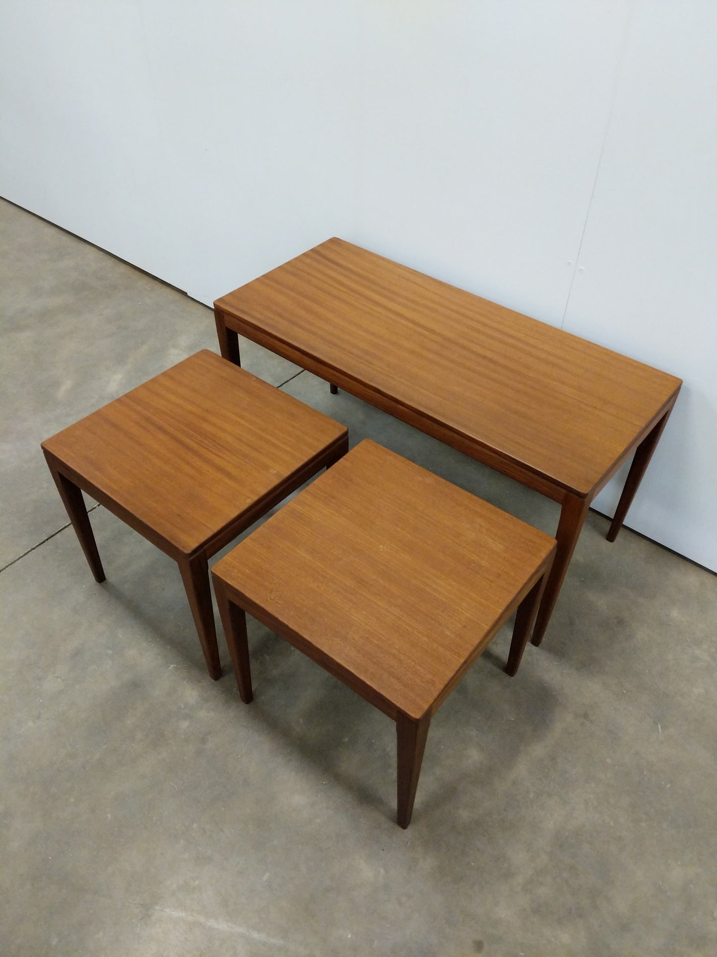 Set of Vintage Mid Century Modern Teak Nesting Tables by Richard Hornby