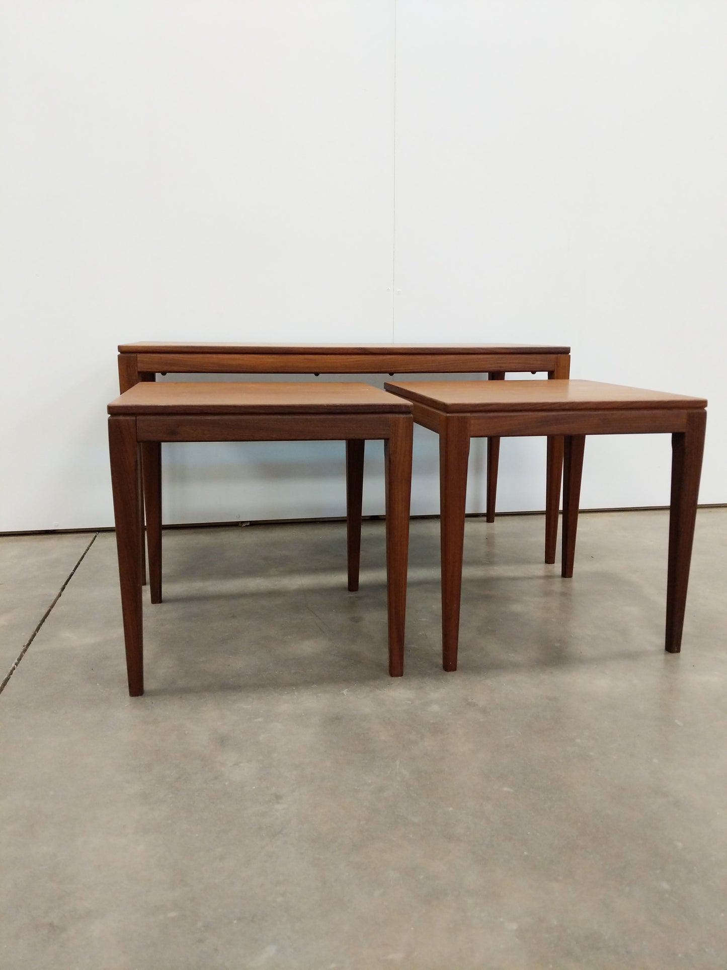 Set of Vintage Mid Century Modern Teak Nesting Tables by Richard Hornby