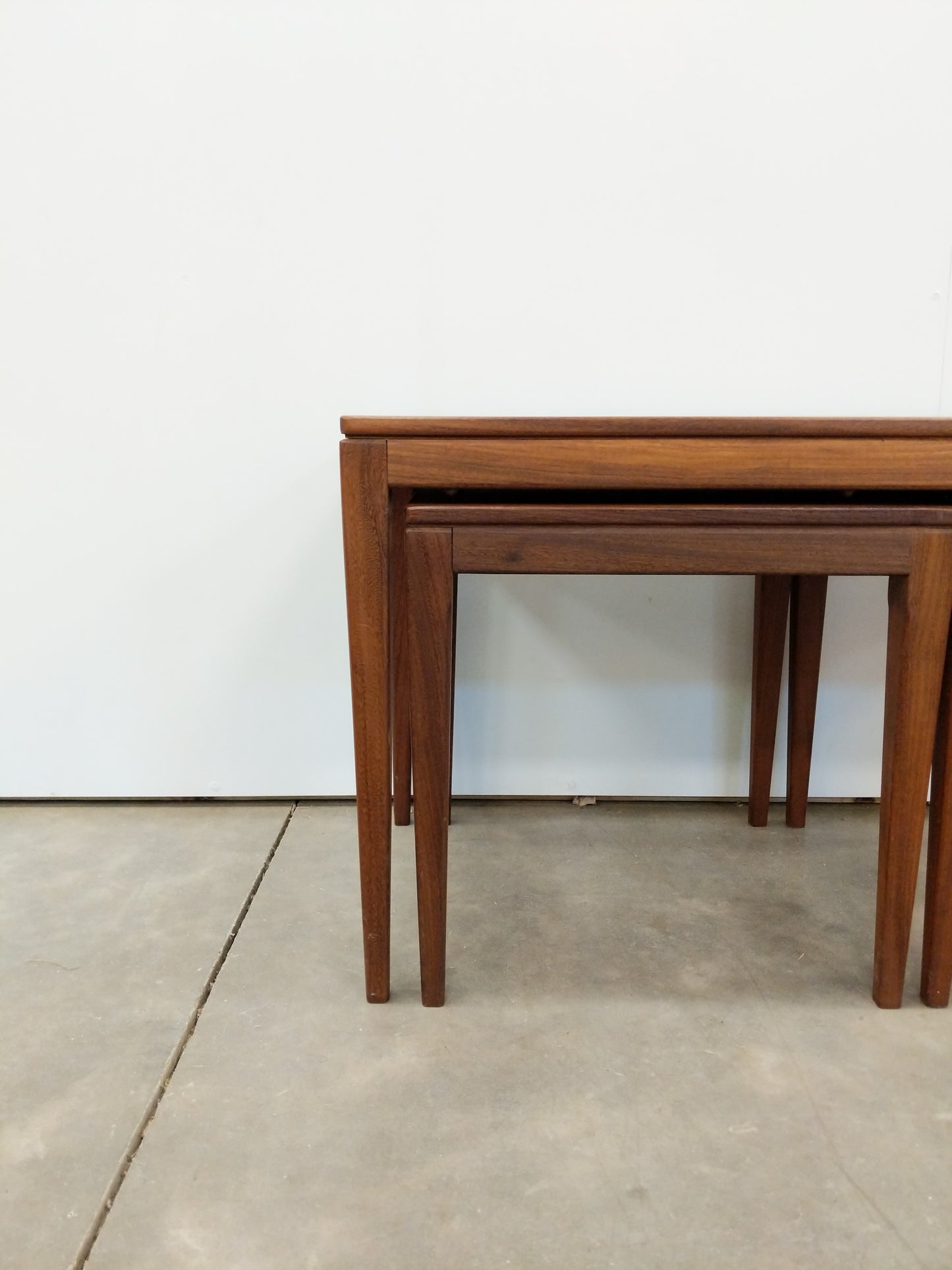 Set of Vintage Mid Century Modern Teak Nesting Tables by Richard Hornby