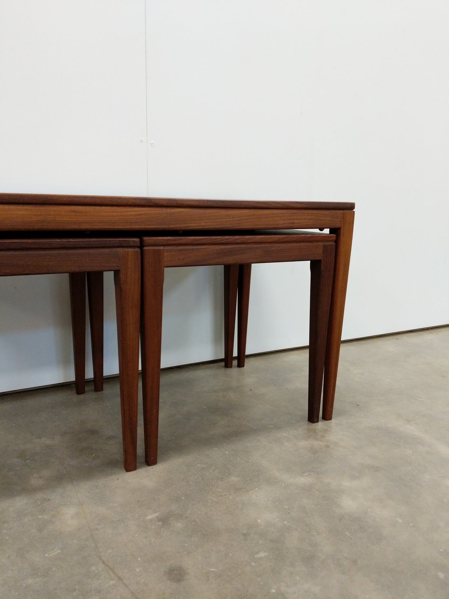 Set of Vintage Mid Century Modern Teak Nesting Tables by Richard Hornby