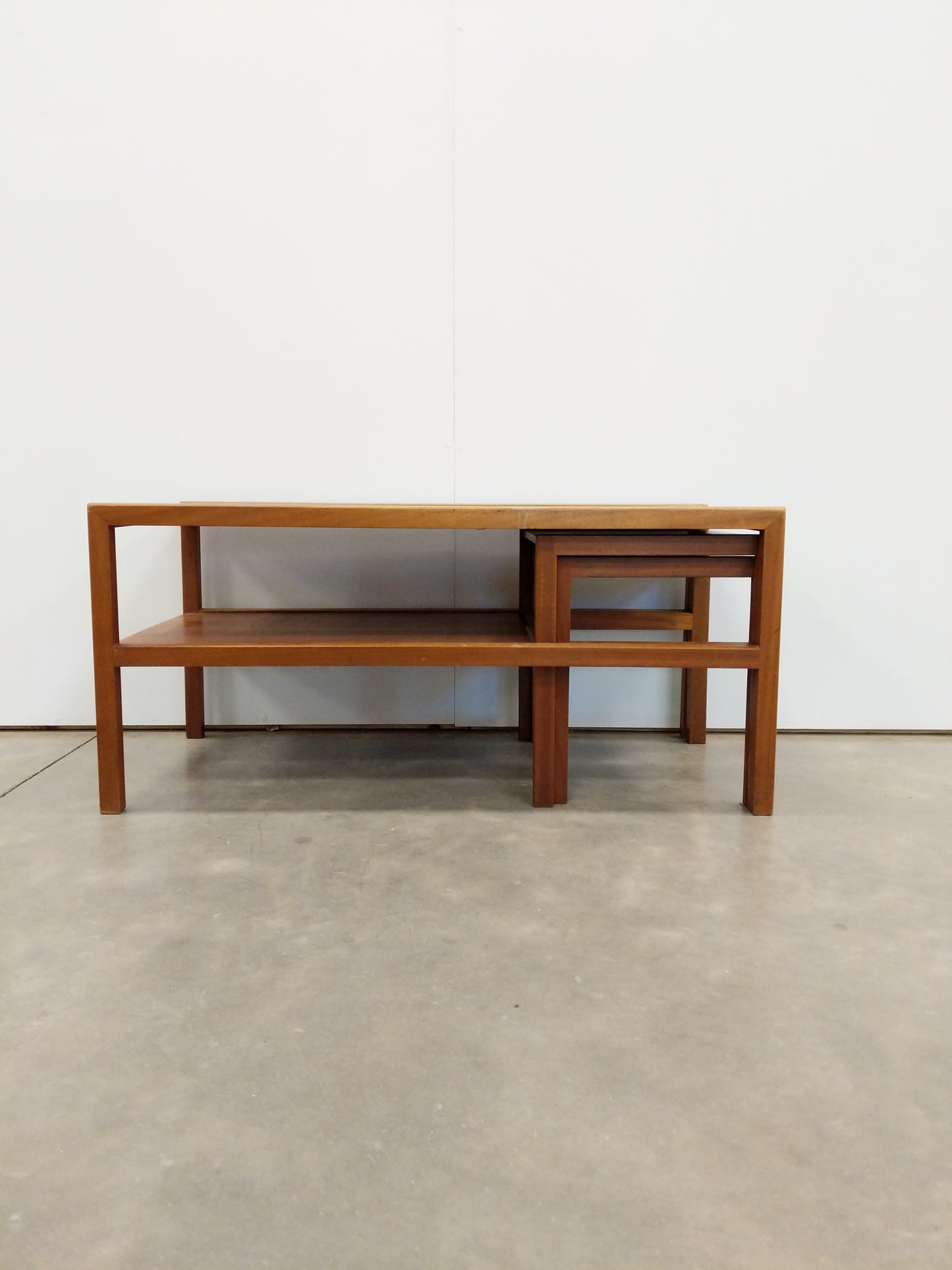 Set of Vintage Mid Century Modern Teak Nesting Coffee Table by McIntosh
