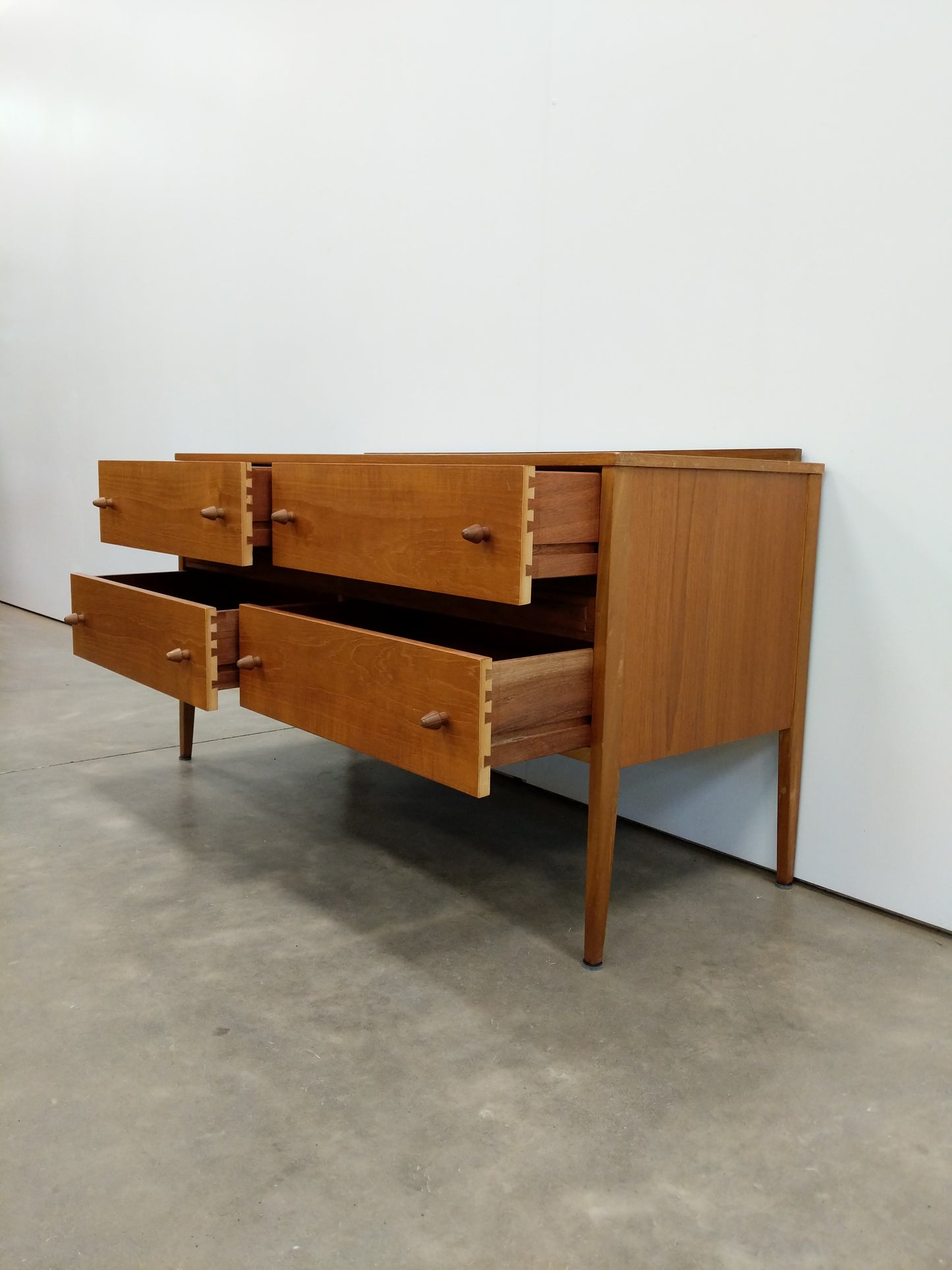 Vintage Mid Century Modern Teak Dresser