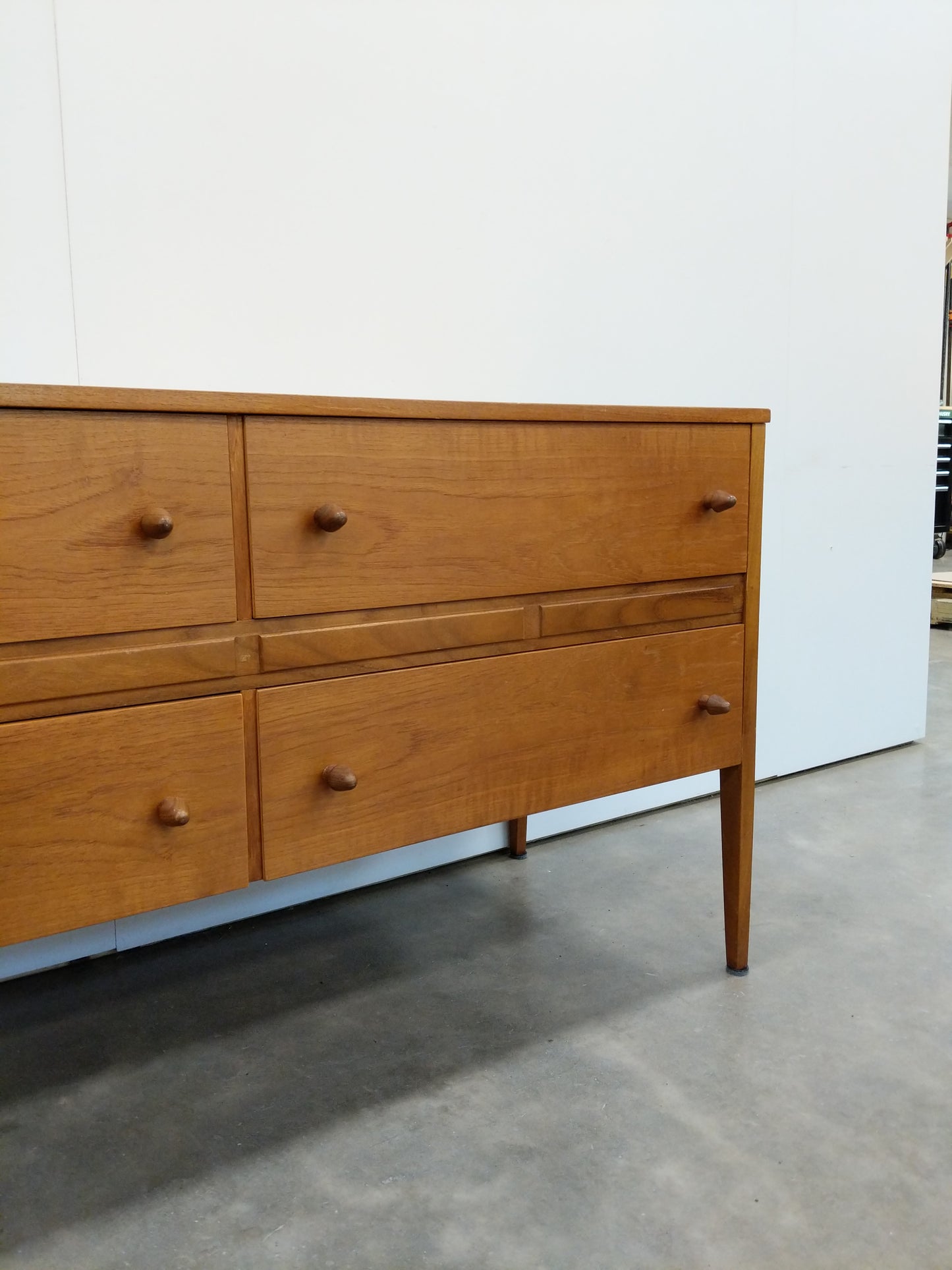 Vintage Mid Century Modern Teak Dresser