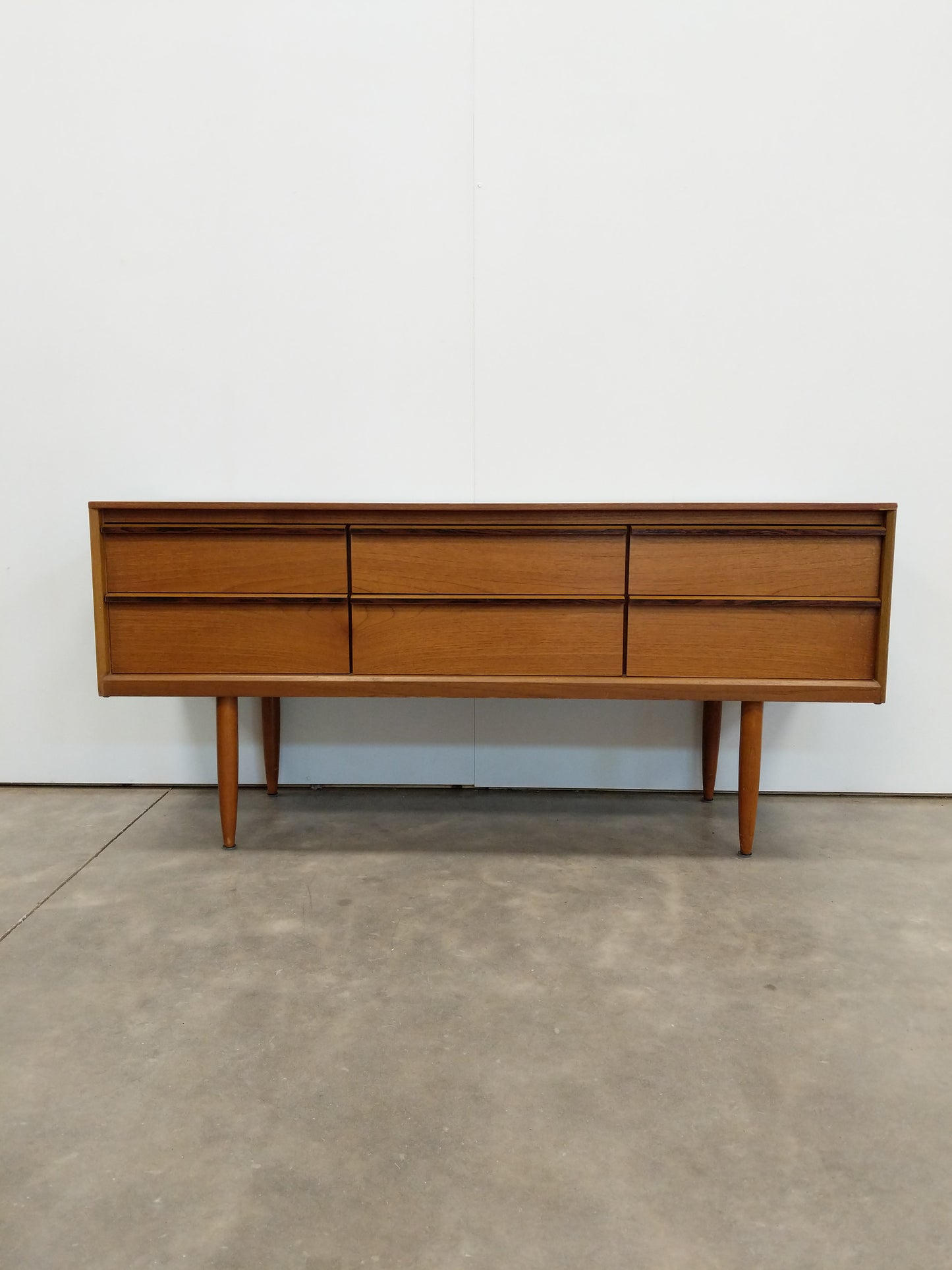 Vintage Mid Century Modern Teak Dresser by Austinsuite