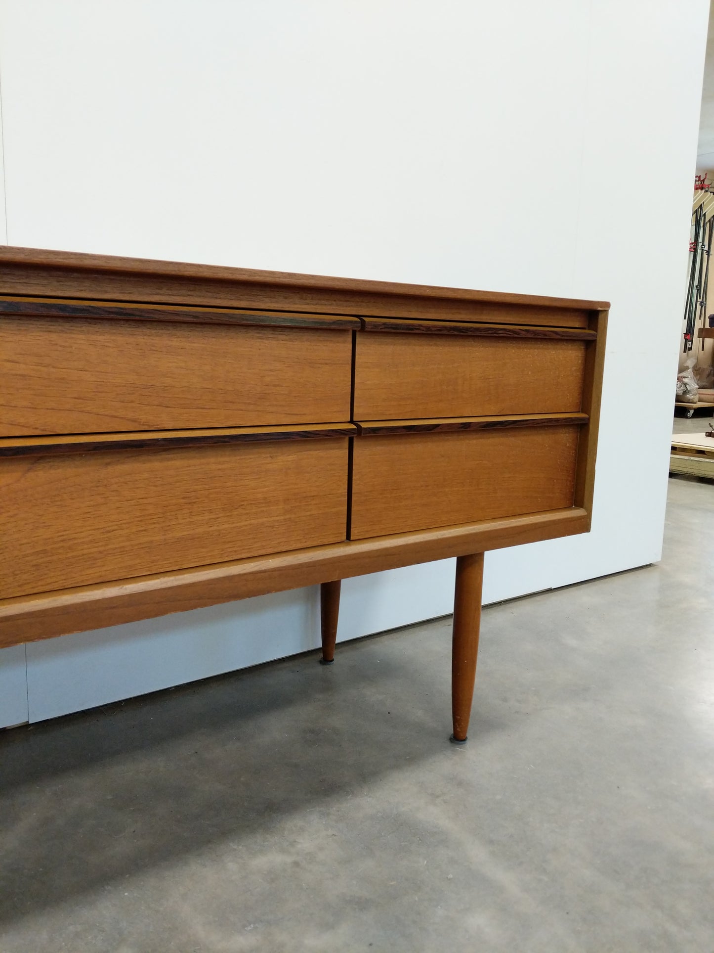 Vintage Mid Century Modern Teak Dresser by Austinsuite