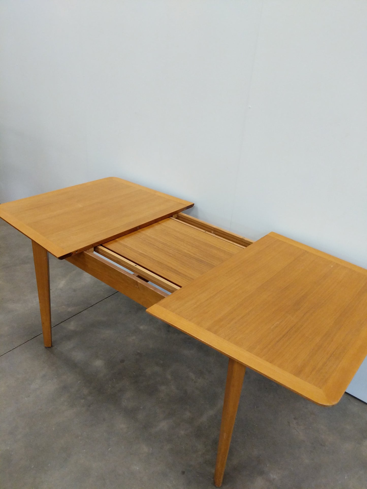 Vintage Mid Century Modern Extendable Dining Table