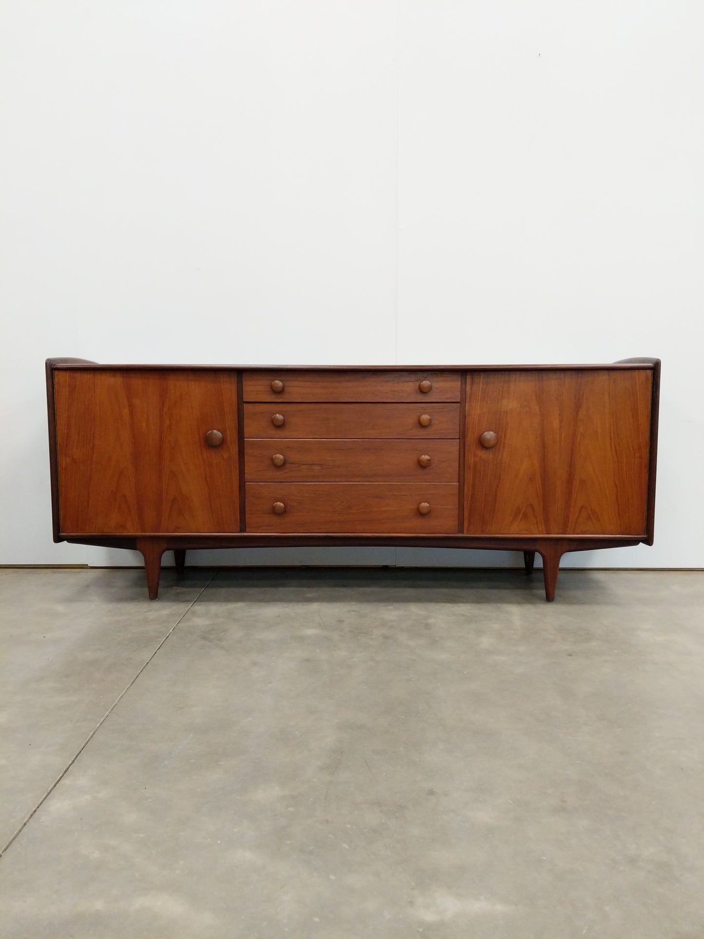 Vintage Mid Century Modern Teak Credenza by A. Younger