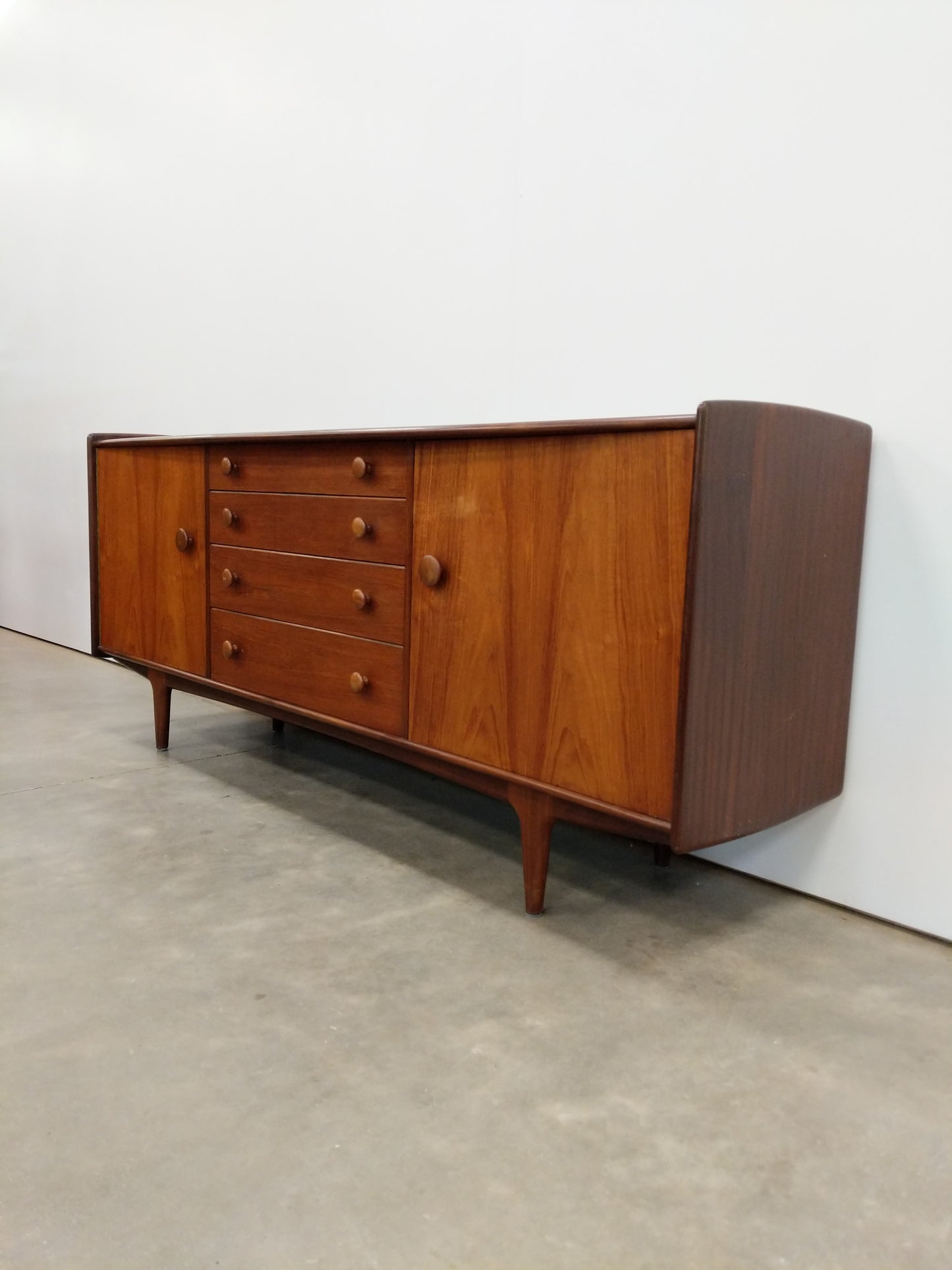 Vintage Mid Century Modern Teak Credenza by A. Younger