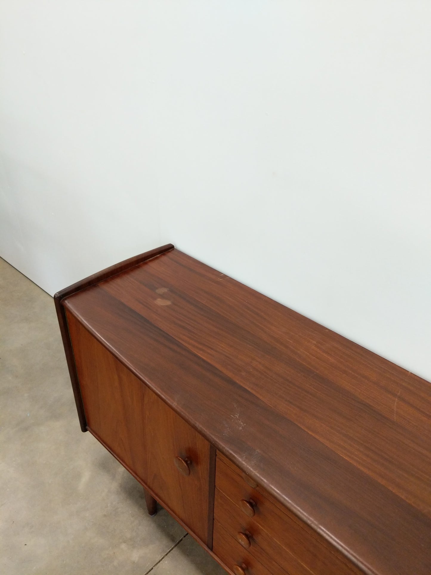 Vintage Mid Century Modern Teak Credenza by A. Younger