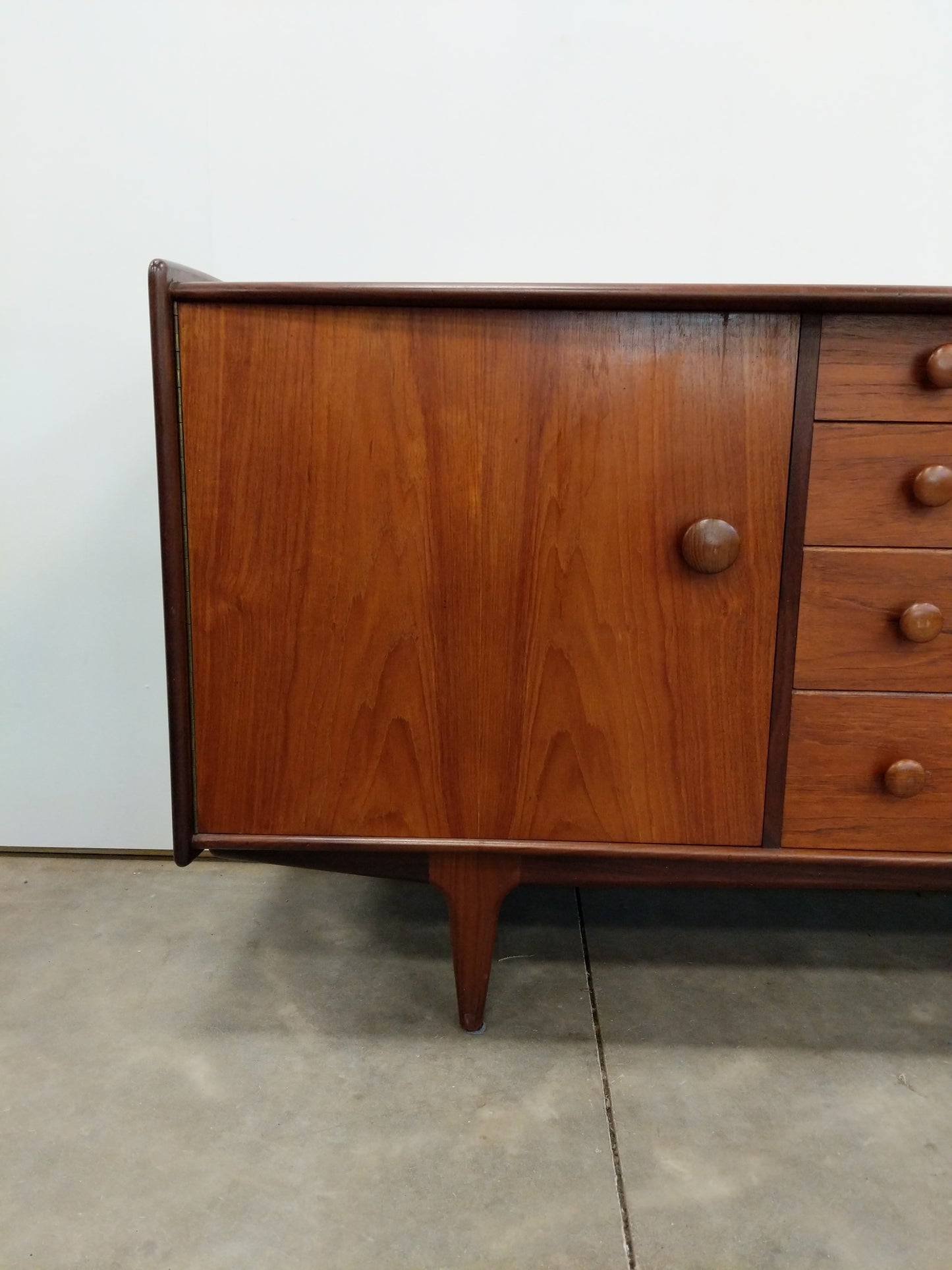 Vintage Mid Century Modern Teak Credenza by A. Younger
