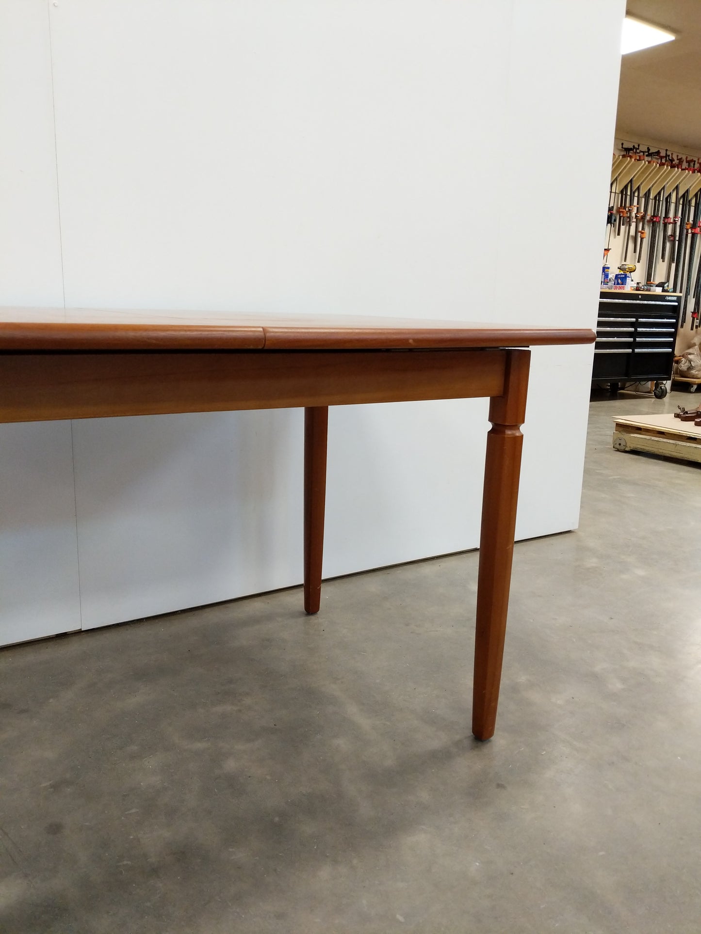 Vintage Mid Century Modern Teak Extendable Dining Table by Meredew