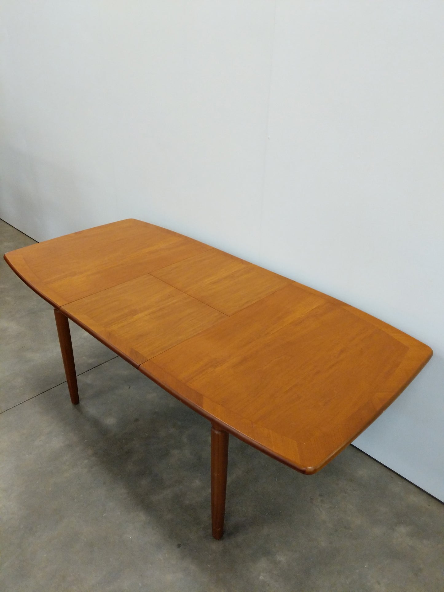 Vintage Mid Century Modern Teak Extendable Dining Table by Meredew