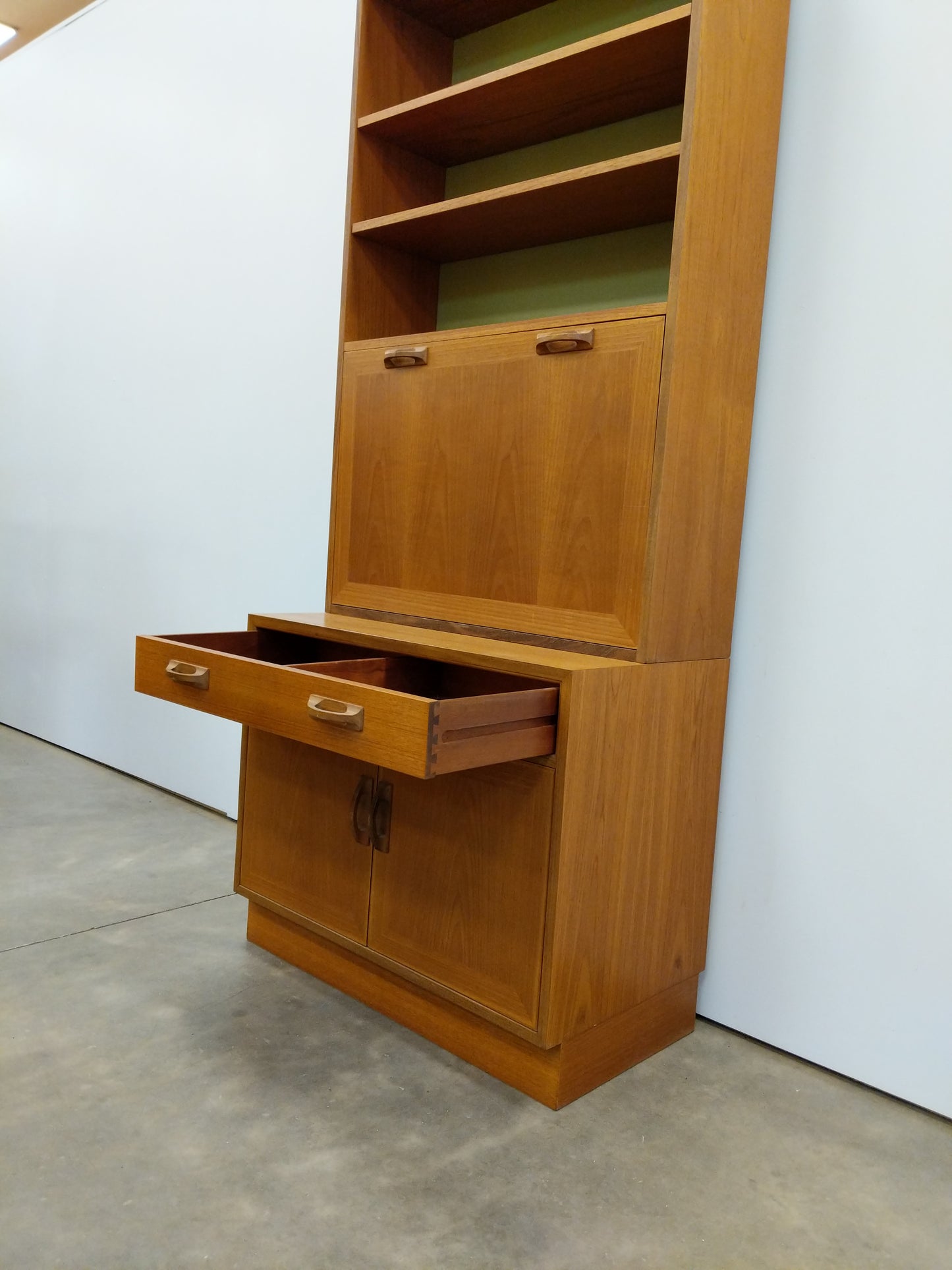 Vintage Mid Century Modern Teak Bookshelf Cabinet by G Plan