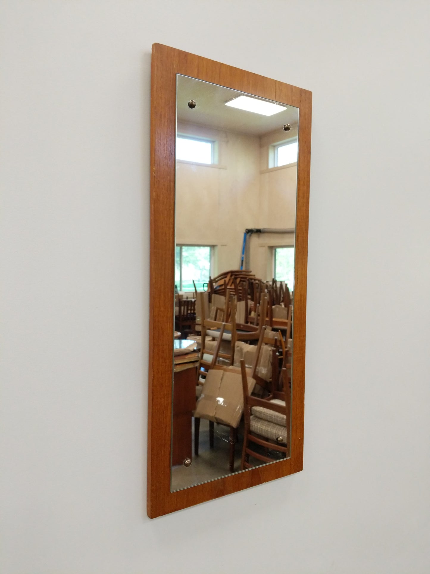 Vintage Mid Century Modern Teak Mirror