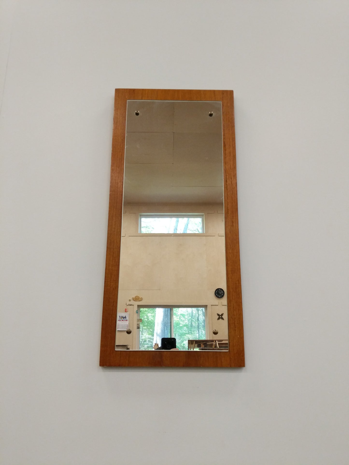 Vintage Mid Century Modern Teak Mirror