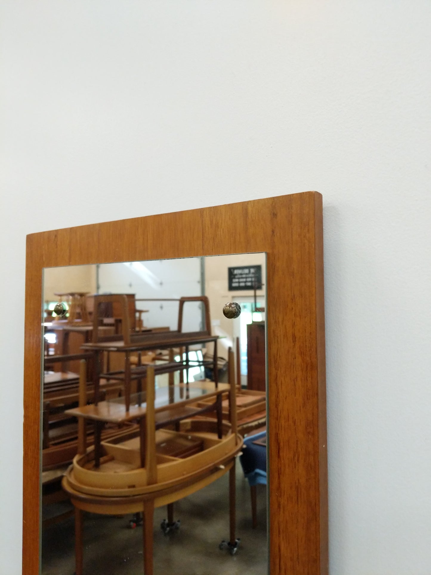 Vintage Mid Century Modern Teak Mirror