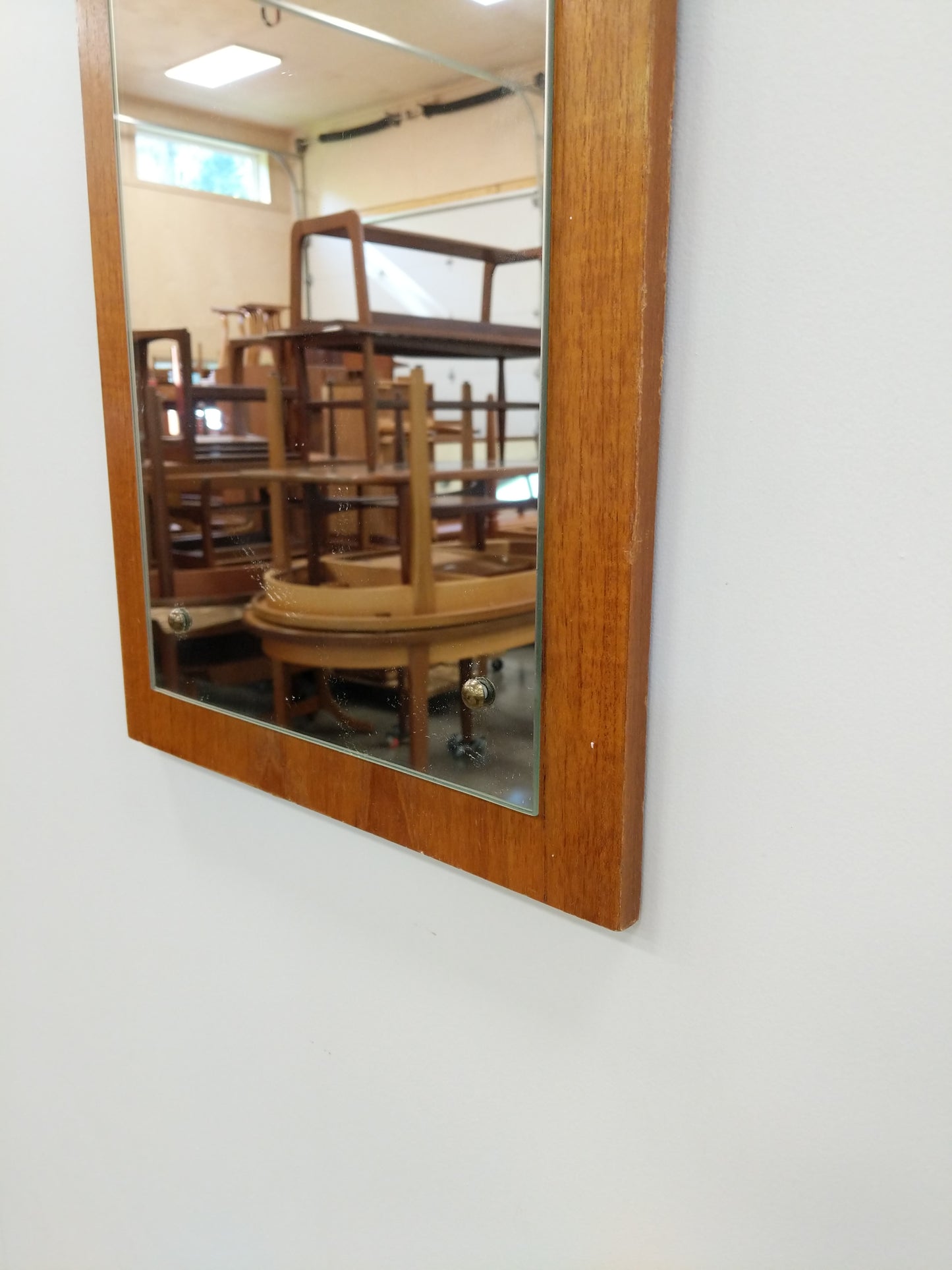 Vintage Mid Century Modern Teak Mirror