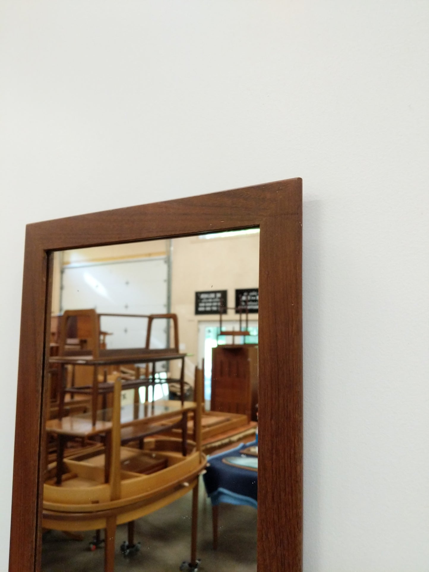 Vintage Mid Century Modern Teak Mirror