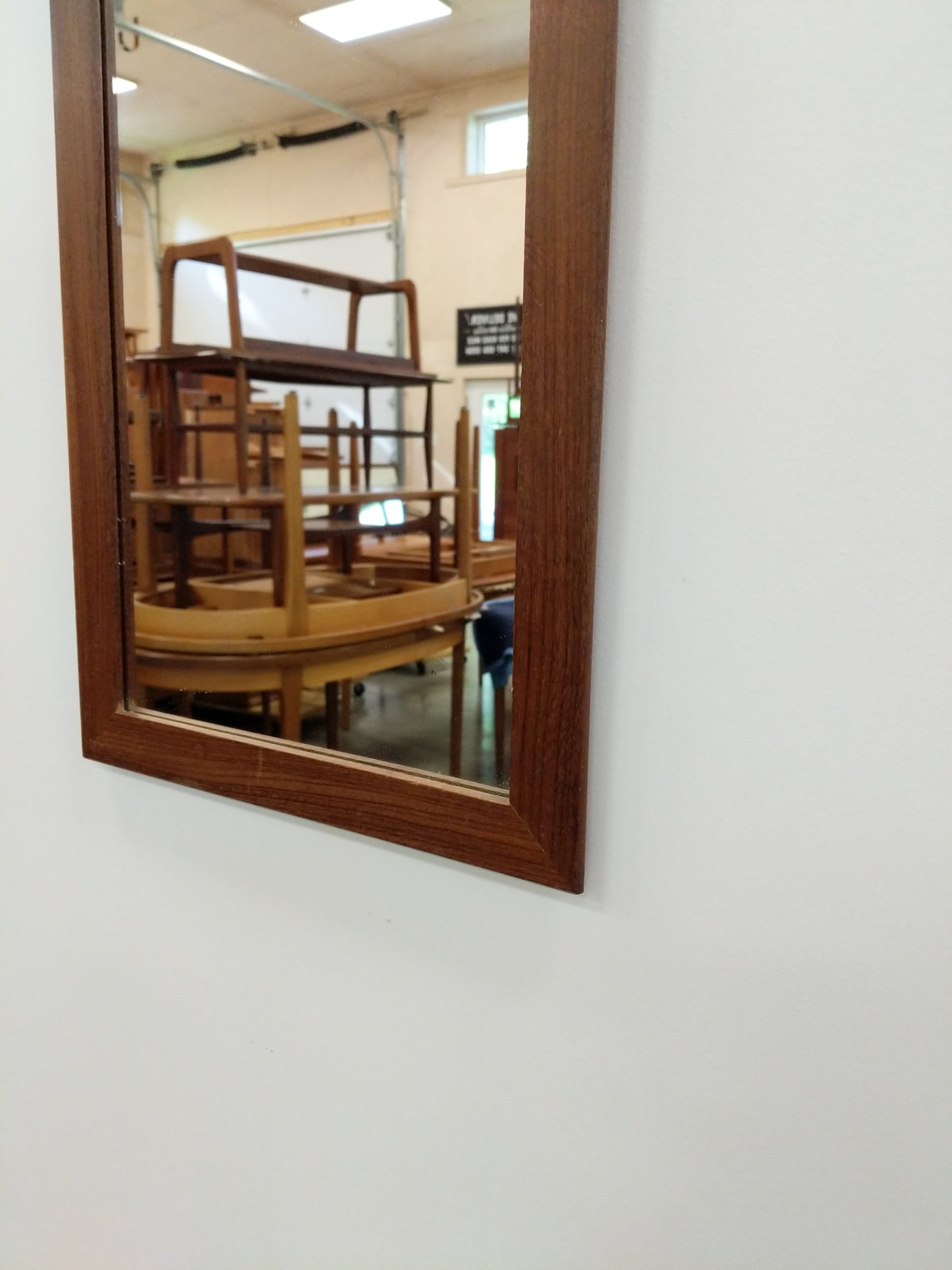 Vintage Mid Century Modern Teak Mirror