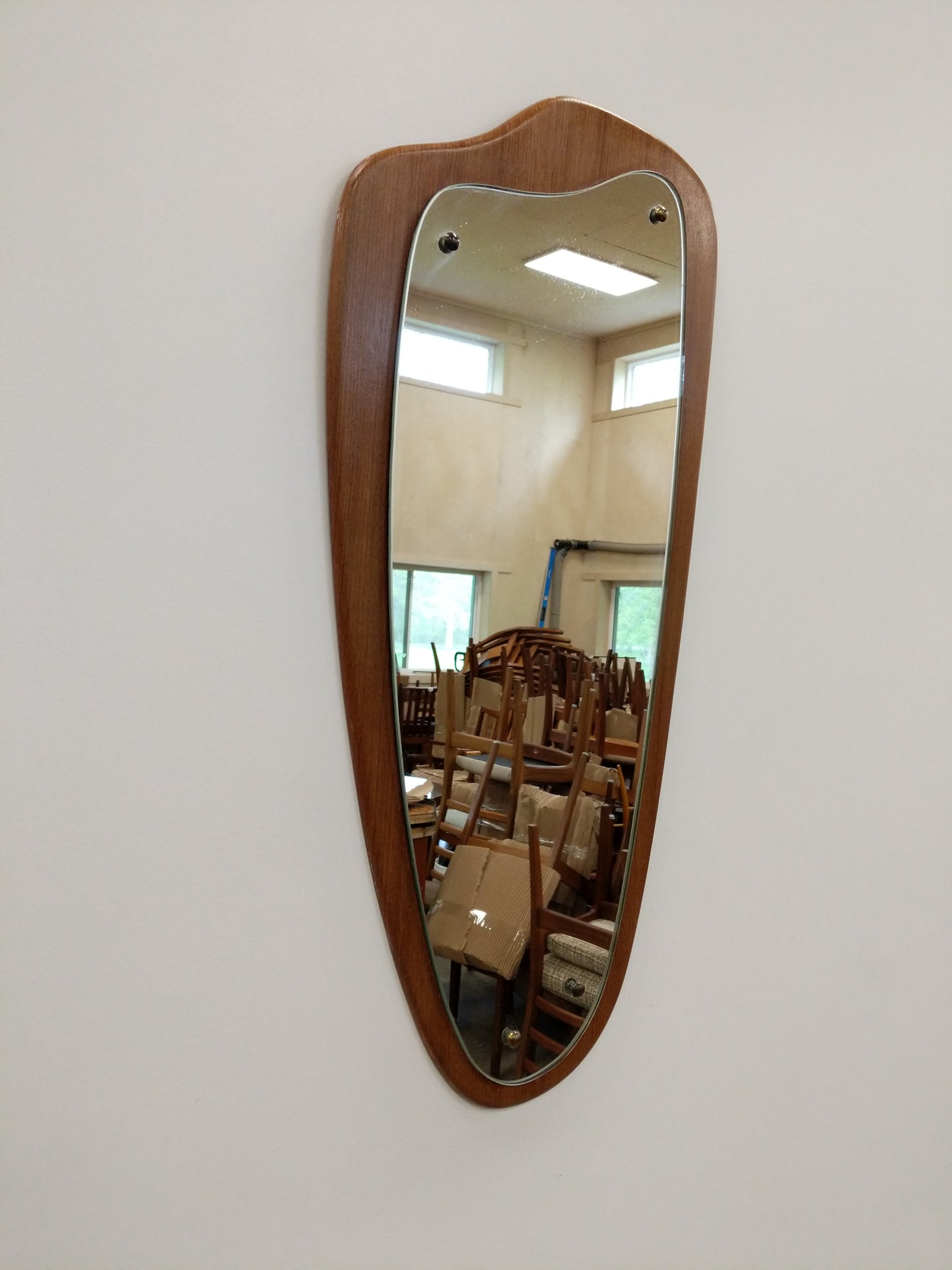 Vintage Mid Century Modern Teak Mirror