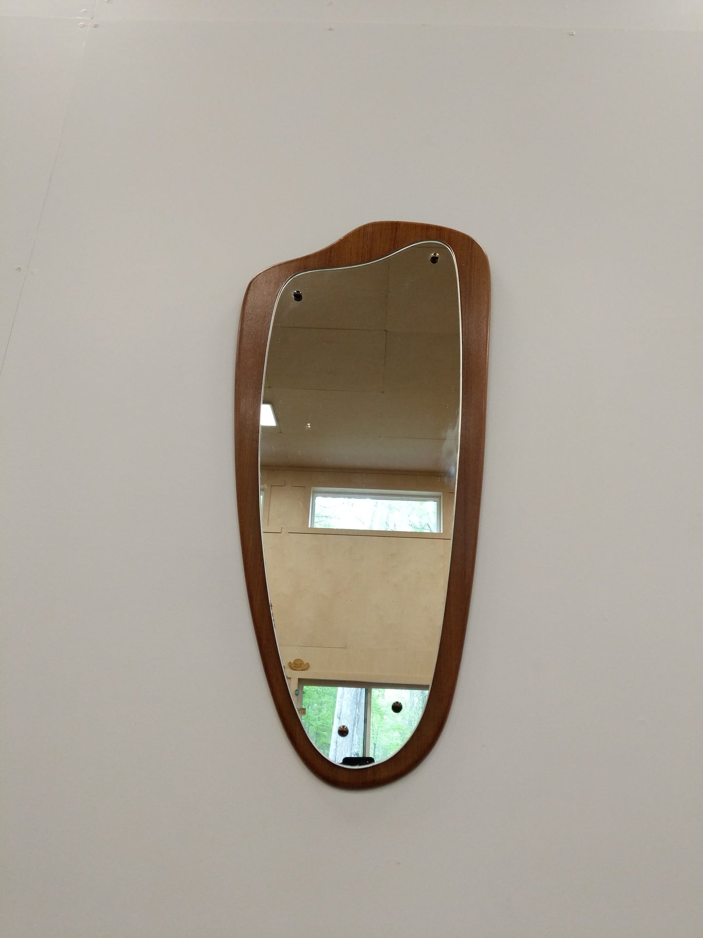 Vintage Mid Century Modern Teak Mirror