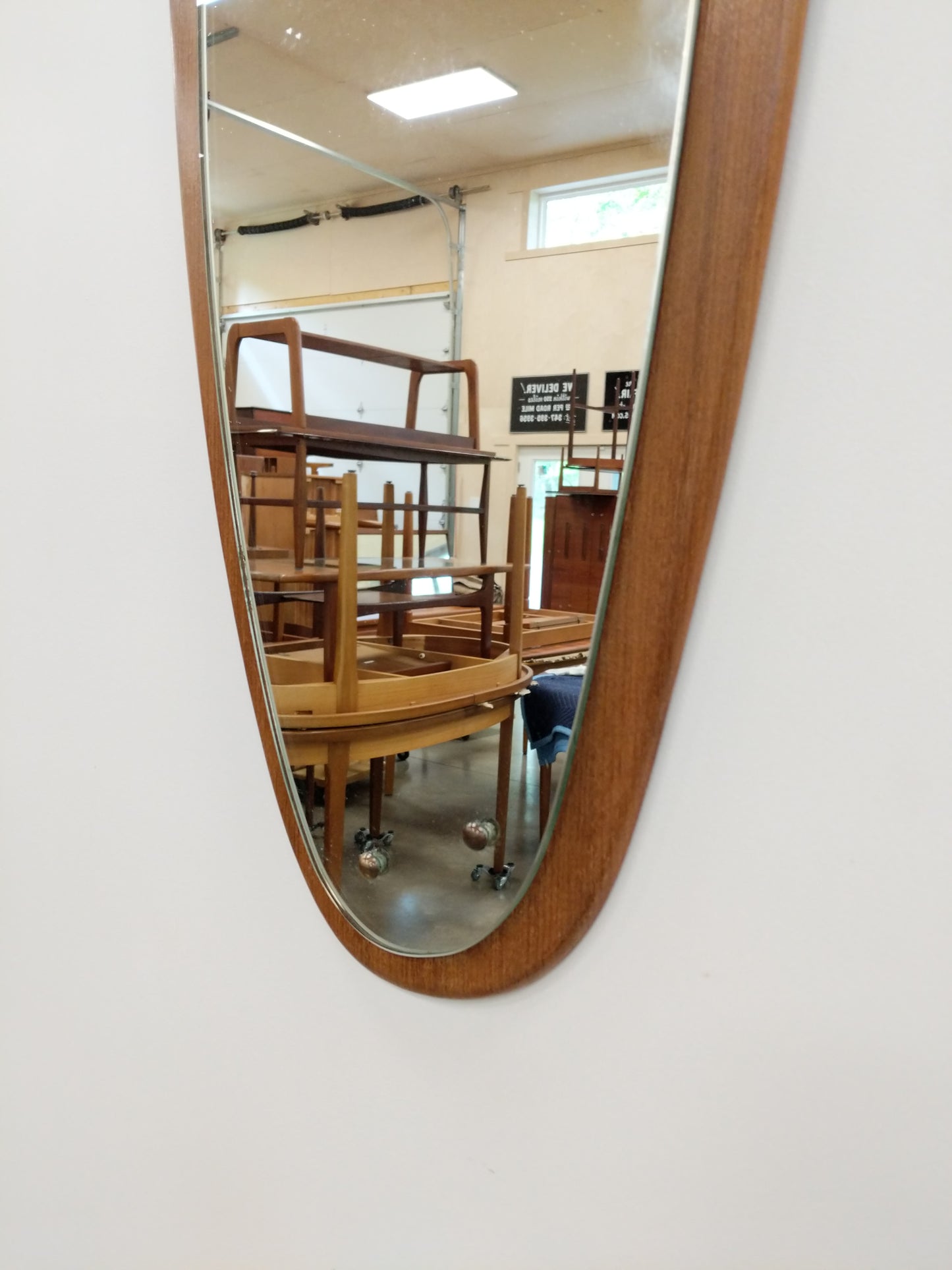 Vintage Mid Century Modern Teak Mirror