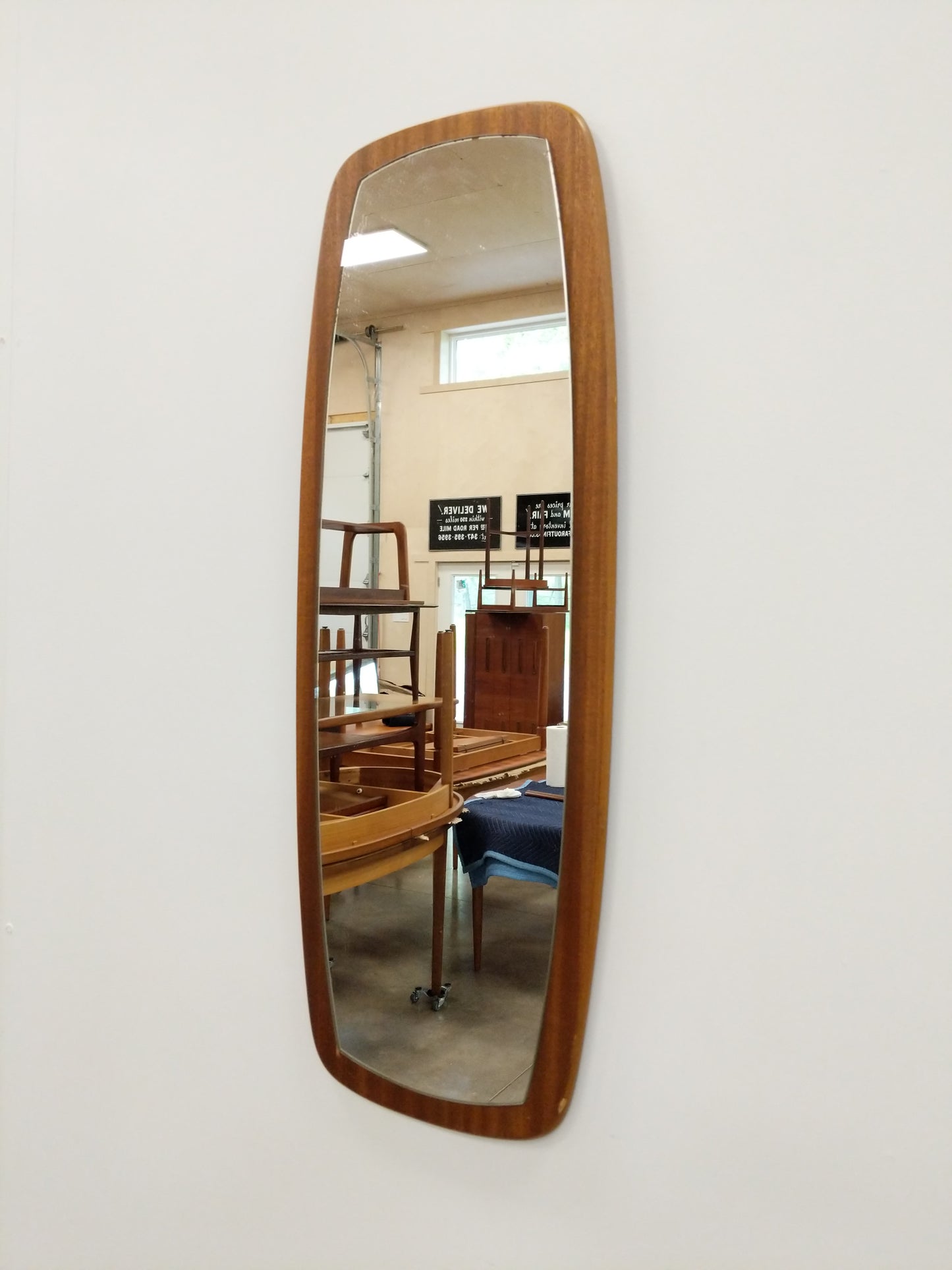 Vintage Mid Century Modern Teak Mirror