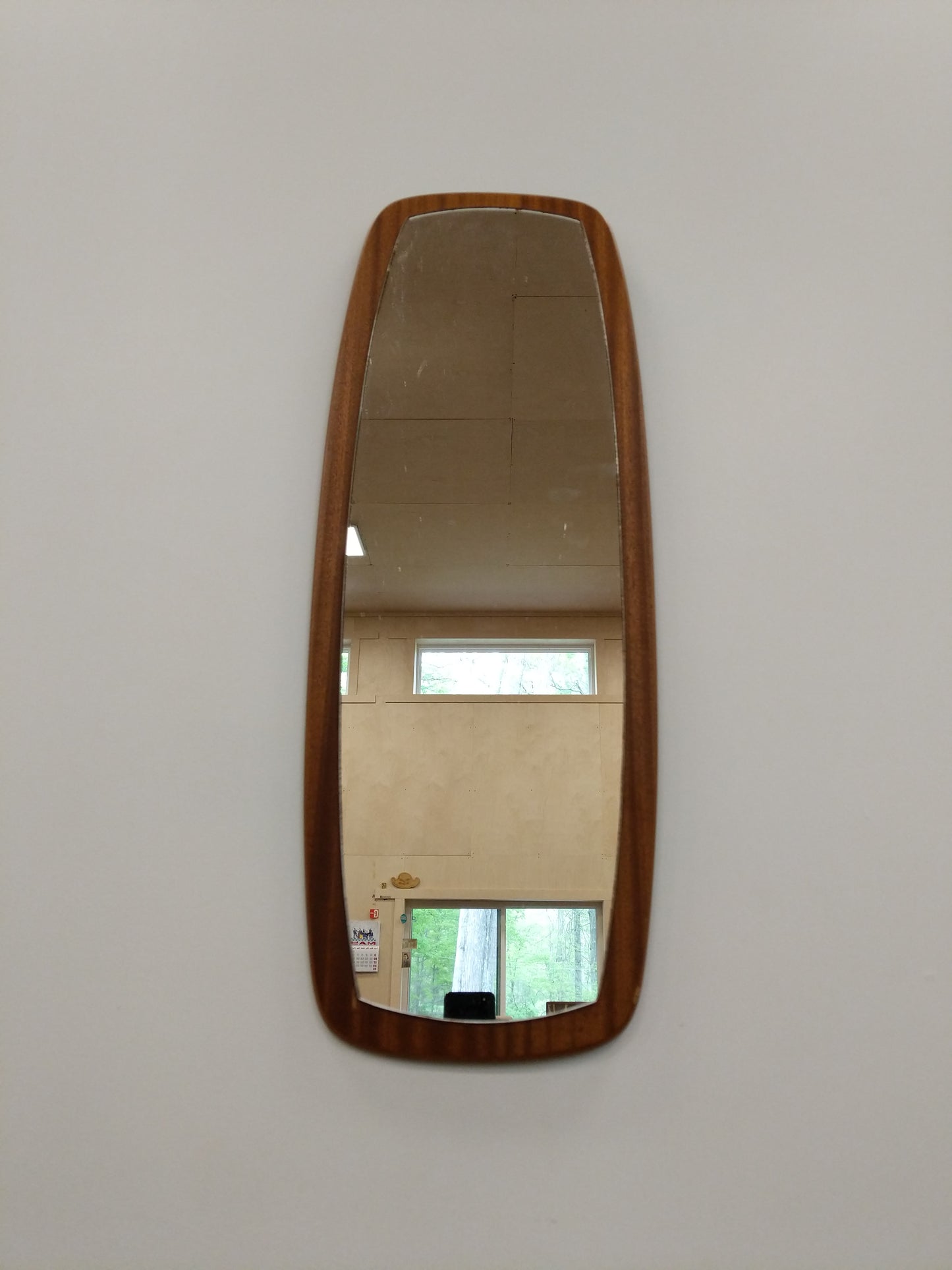 Vintage Mid Century Modern Teak Mirror