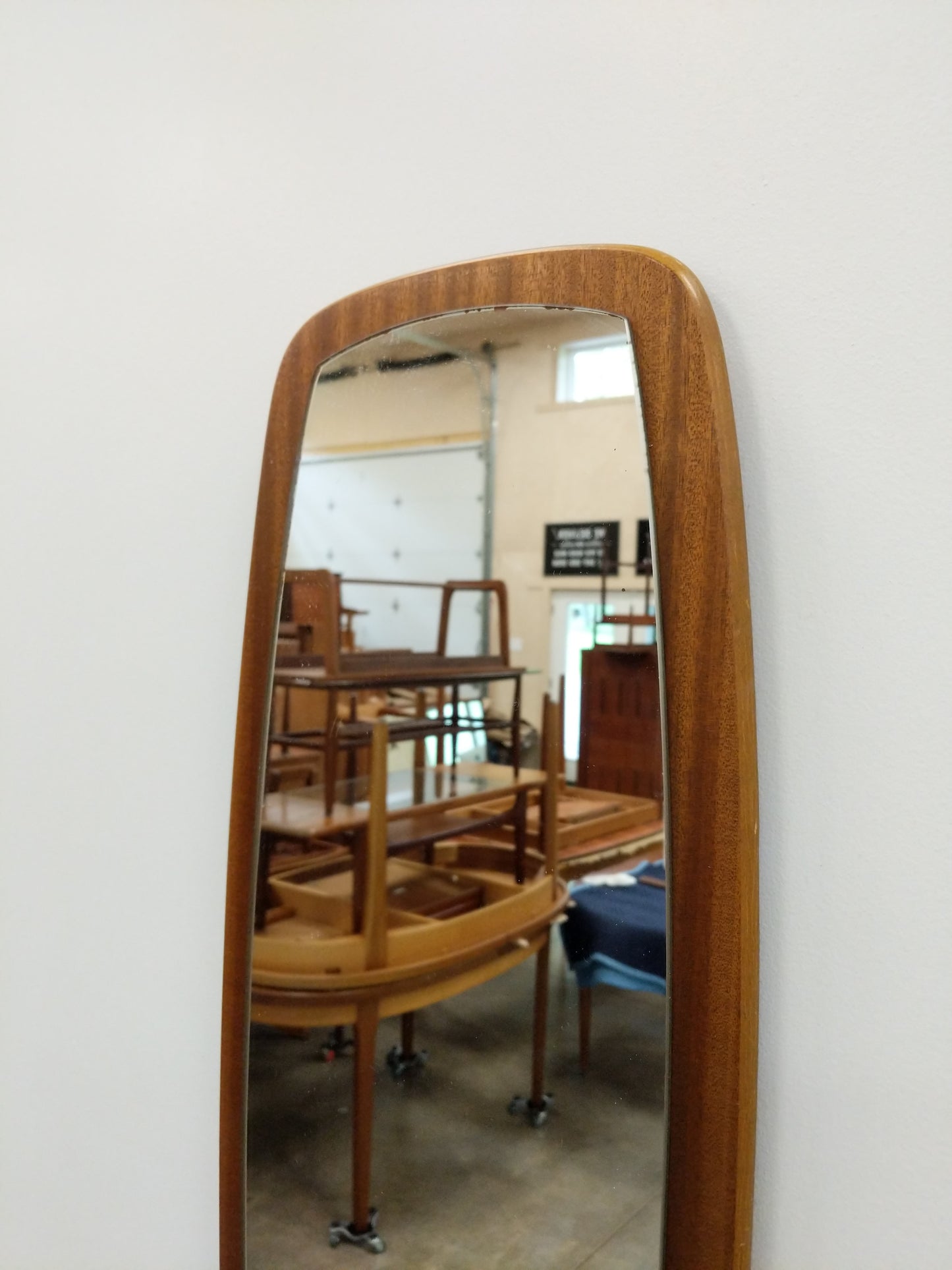Vintage Mid Century Modern Teak Mirror