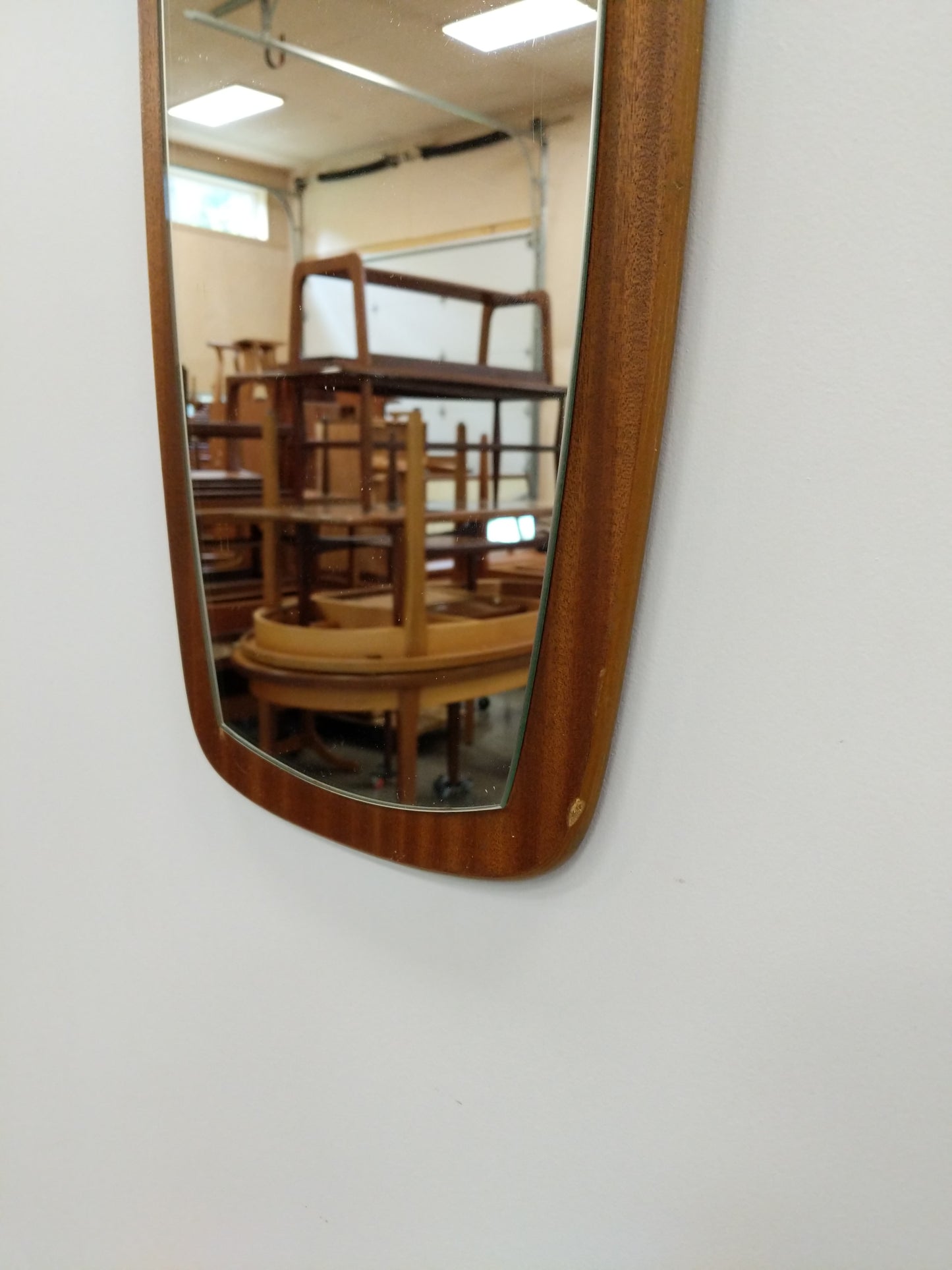 Vintage Mid Century Modern Teak Mirror