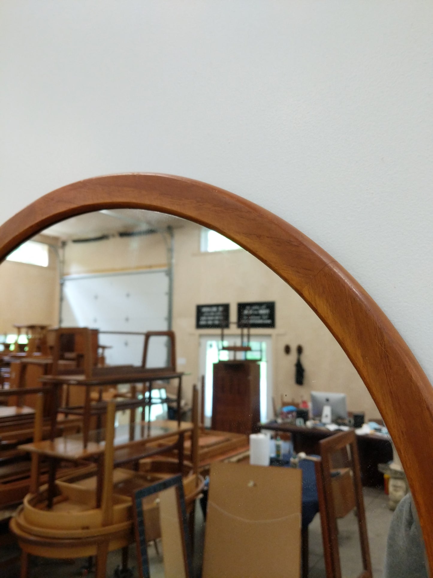 Vintage Mid Century Modern Teak Mirror