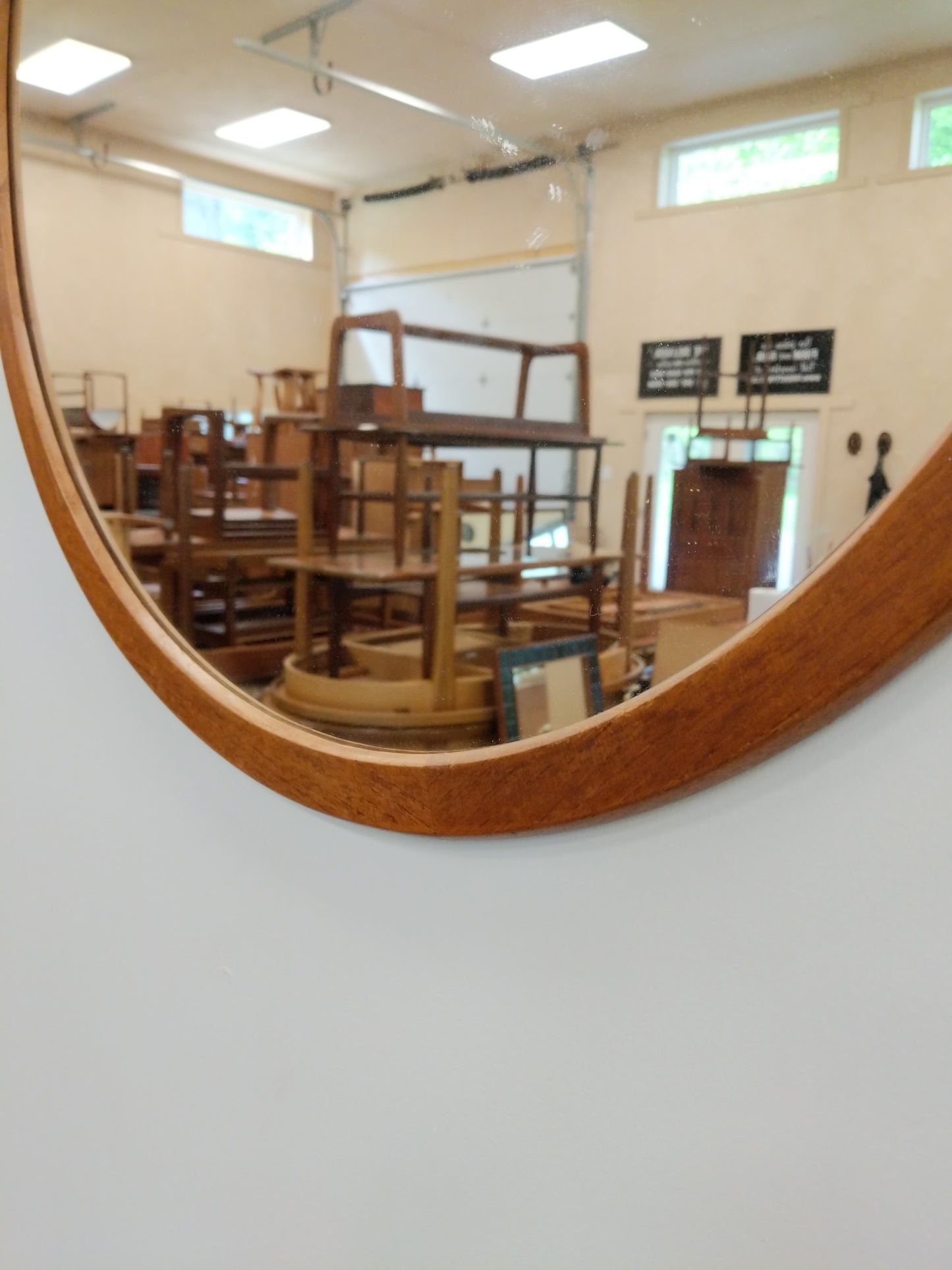 Vintage Mid Century Modern Teak Mirror
