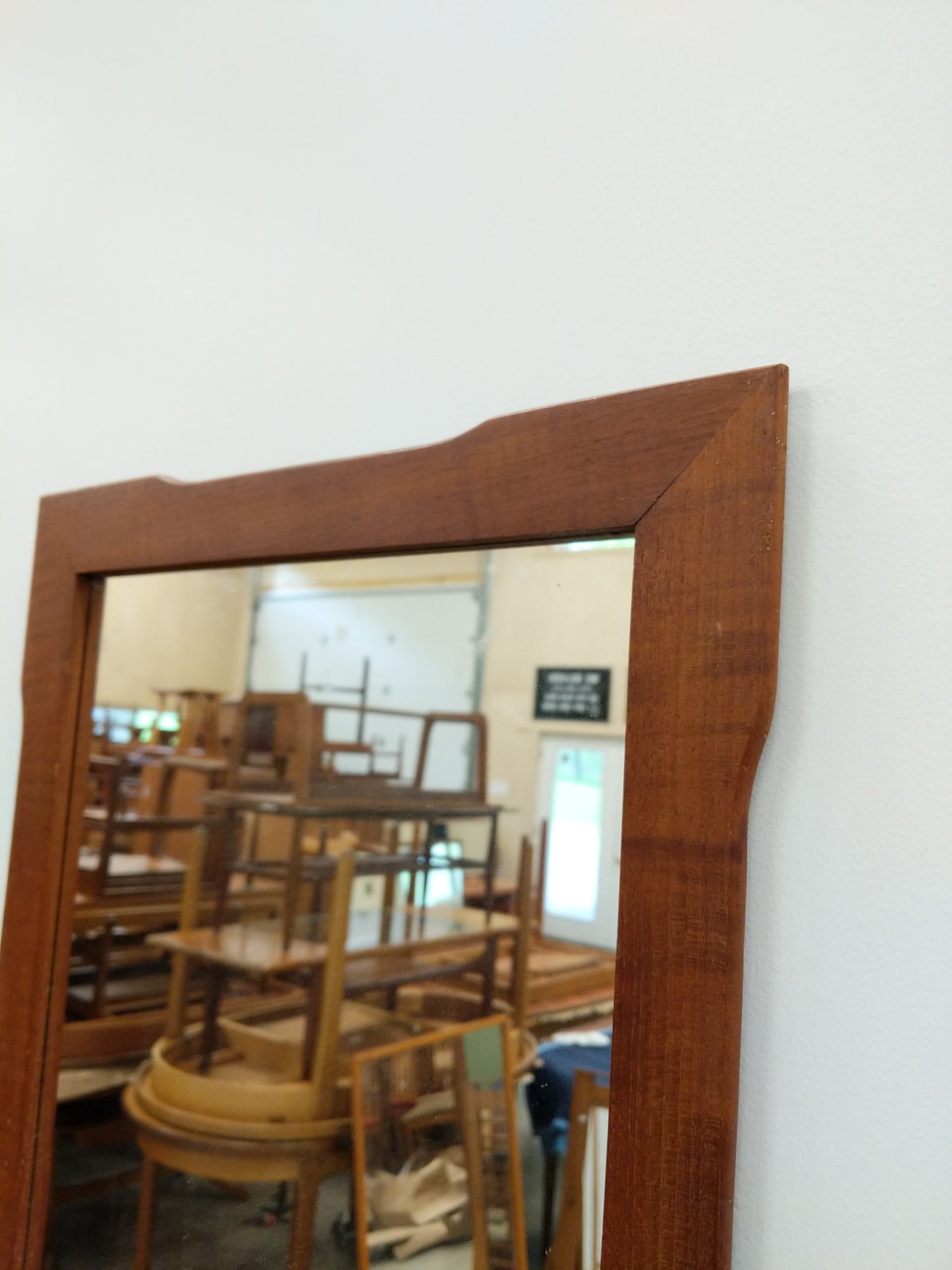 Vintage Danish Modern Teak Mirror by Johansen
