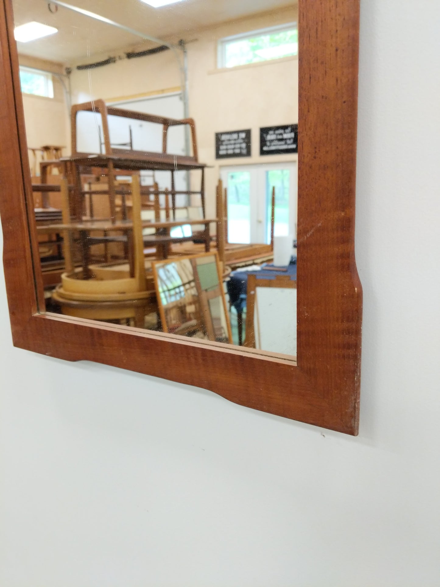 Vintage Danish Modern Teak Mirror by Johansen