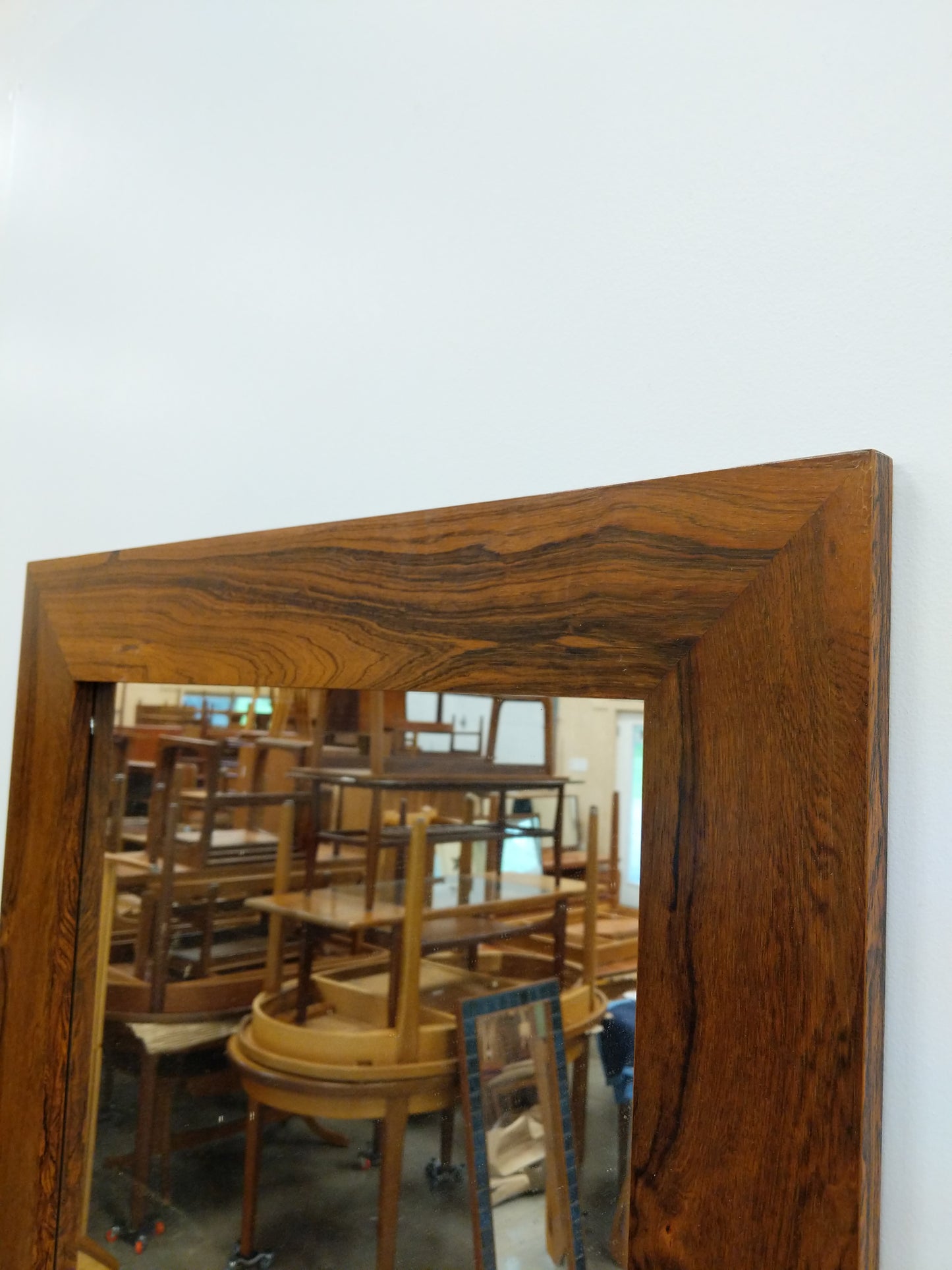 Vintage Danish Modern Rosewood Mirror