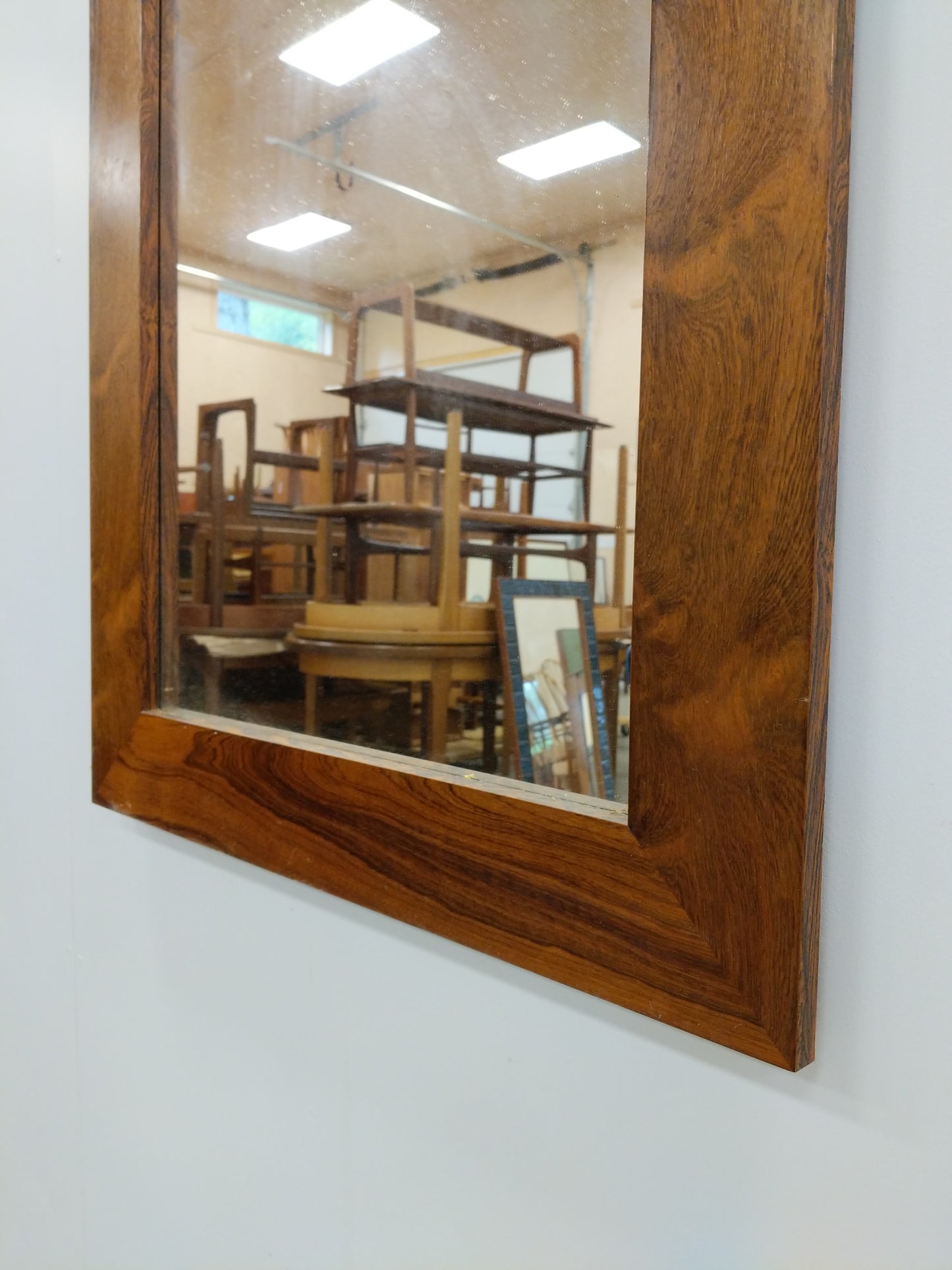 Vintage Danish Modern Rosewood Mirror