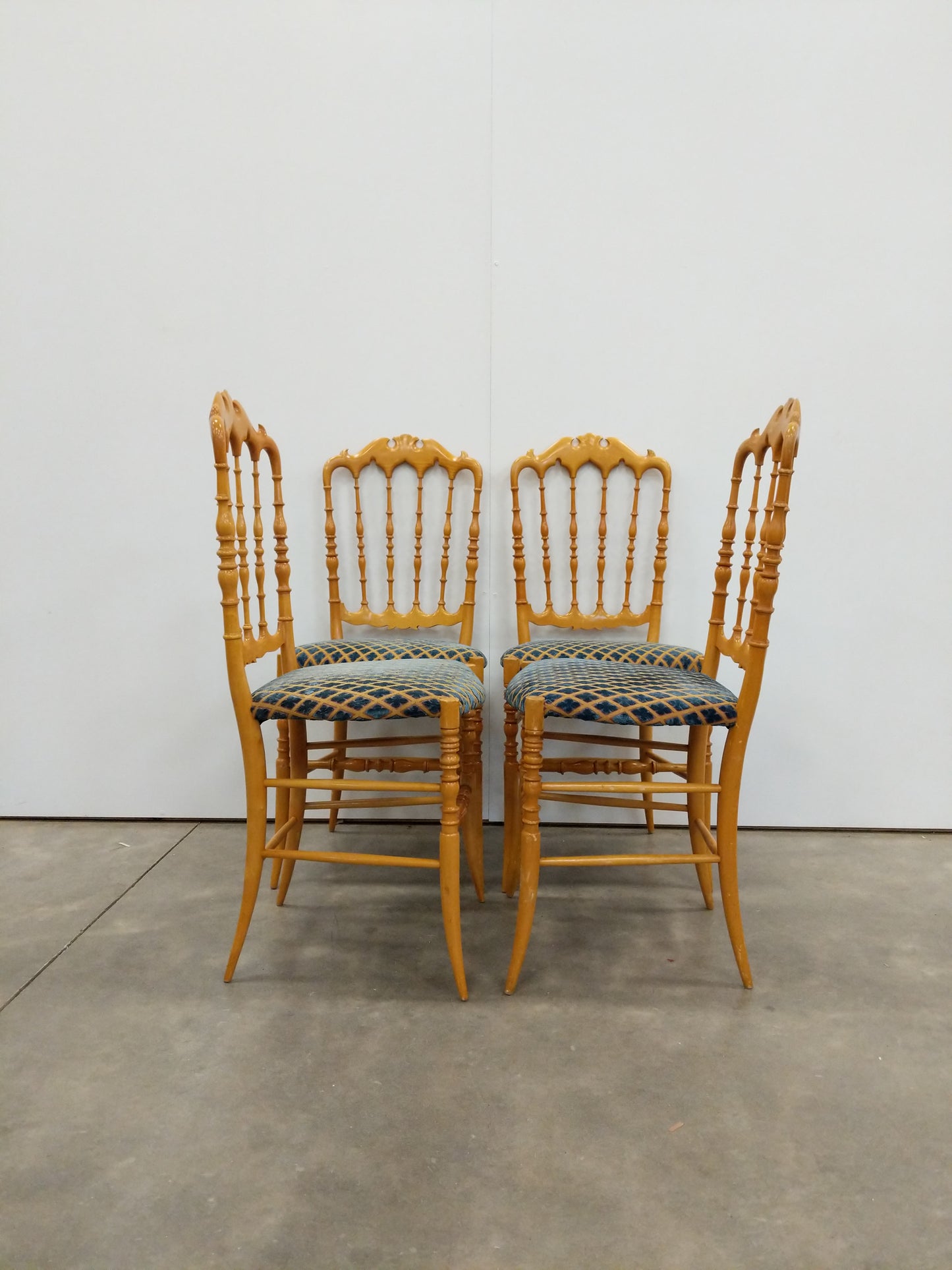 Set of 4 Vintage Italian Chiavari Dining Chairs