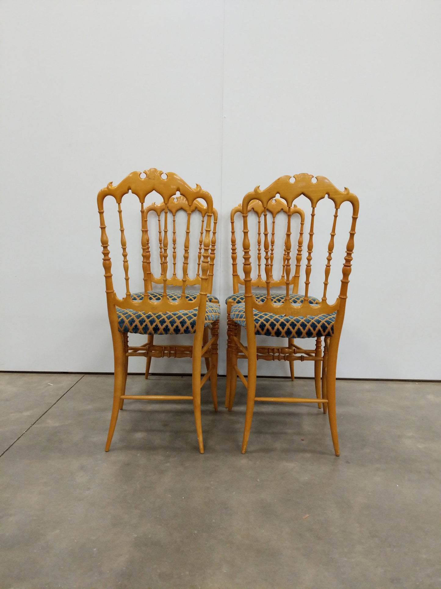 Set of 4 Vintage Italian Chiavari Dining Chairs